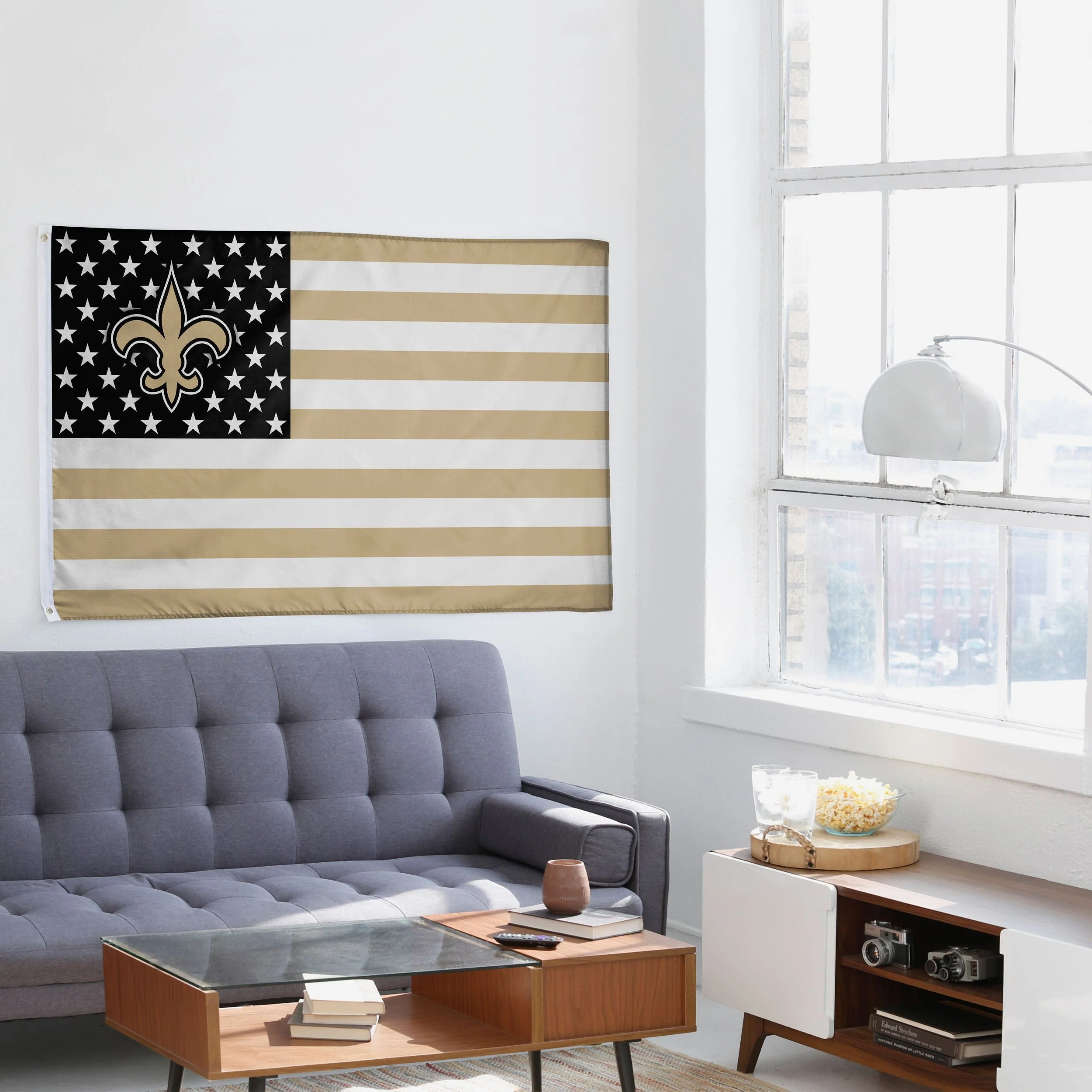 New Orleans Saints American Stars Horizontal Flag - Image 4