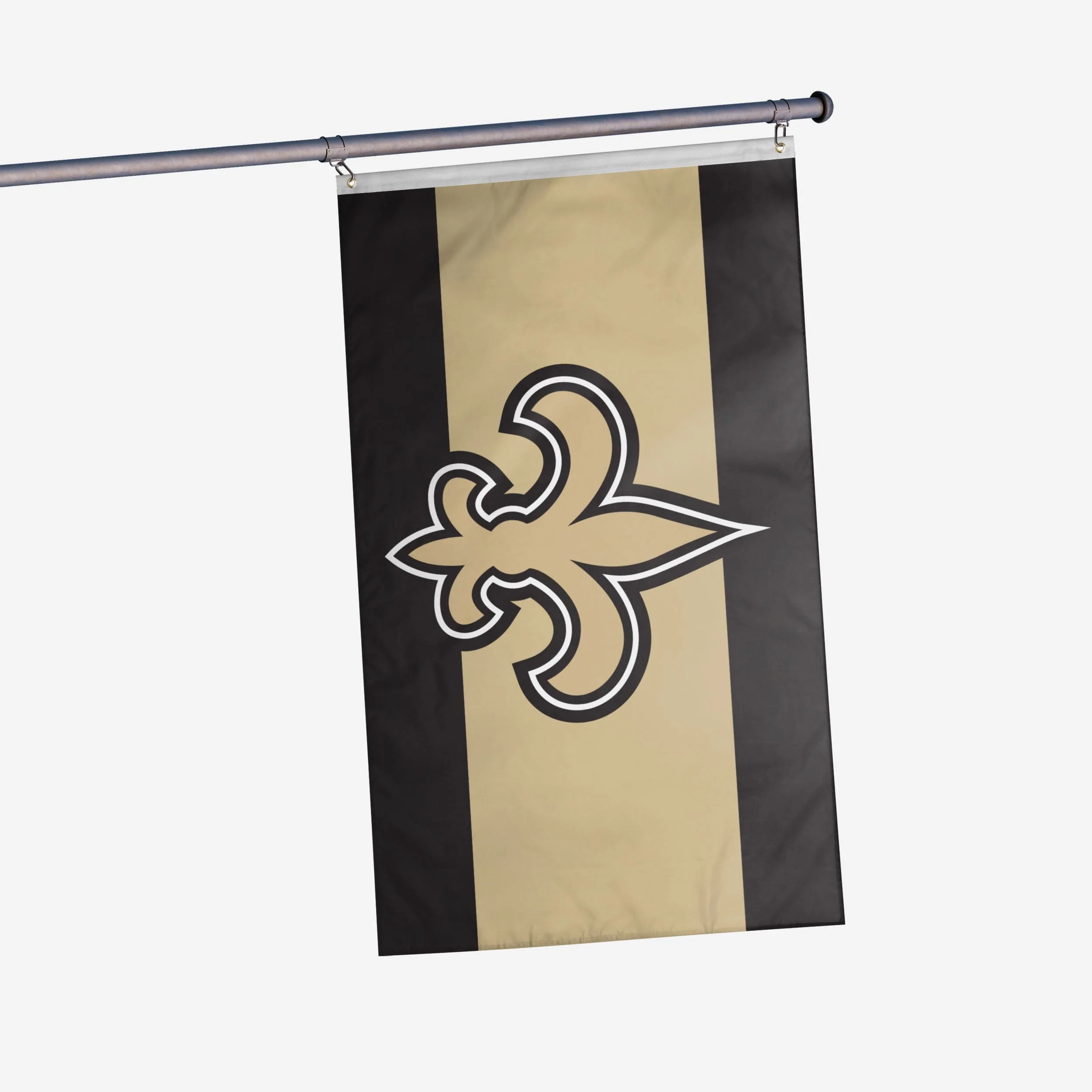 New Orleans Saints Big Logo Team Stripe Horizontal Flag