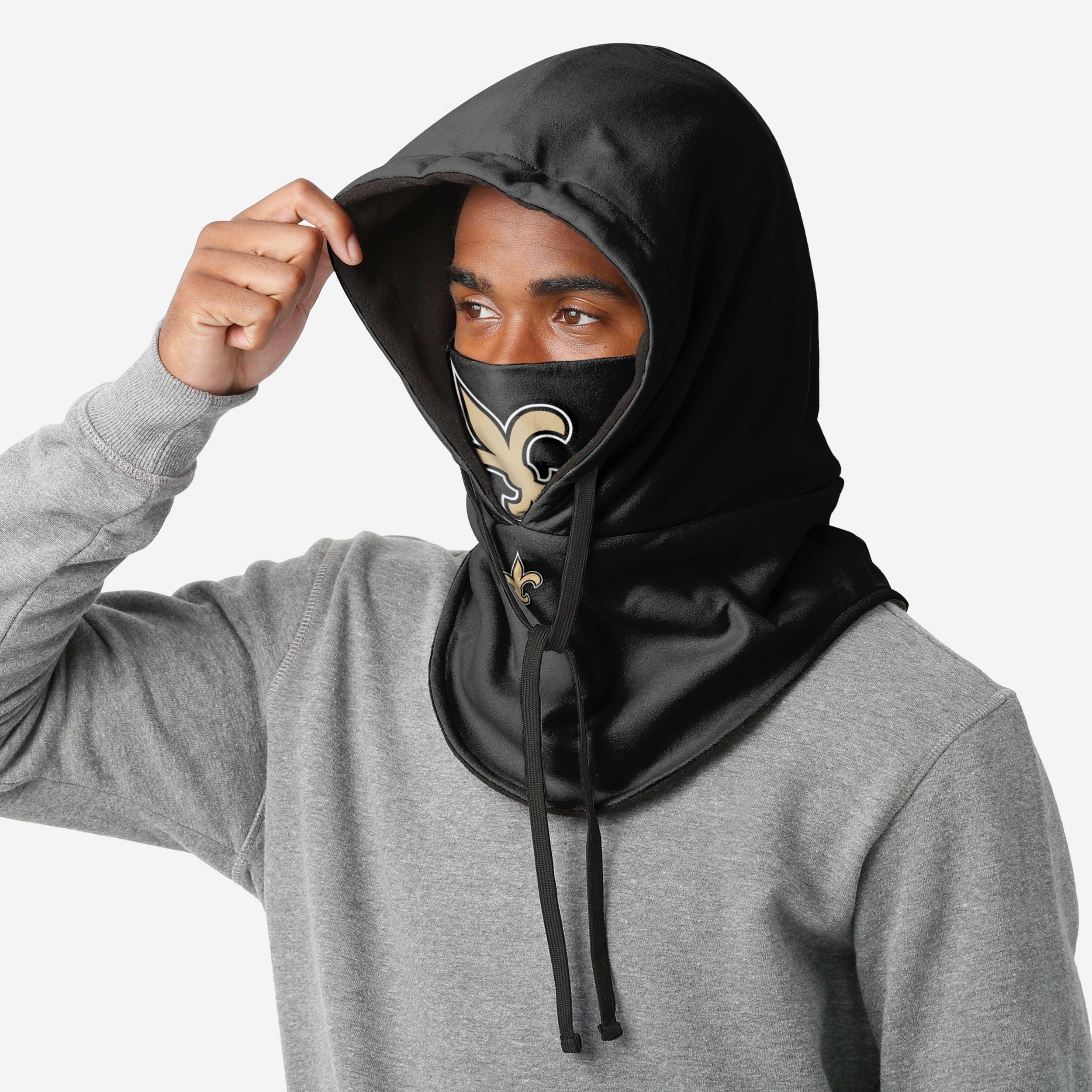 New Orleans Saints Black Drawstring Hooded Gaiter - Image 3