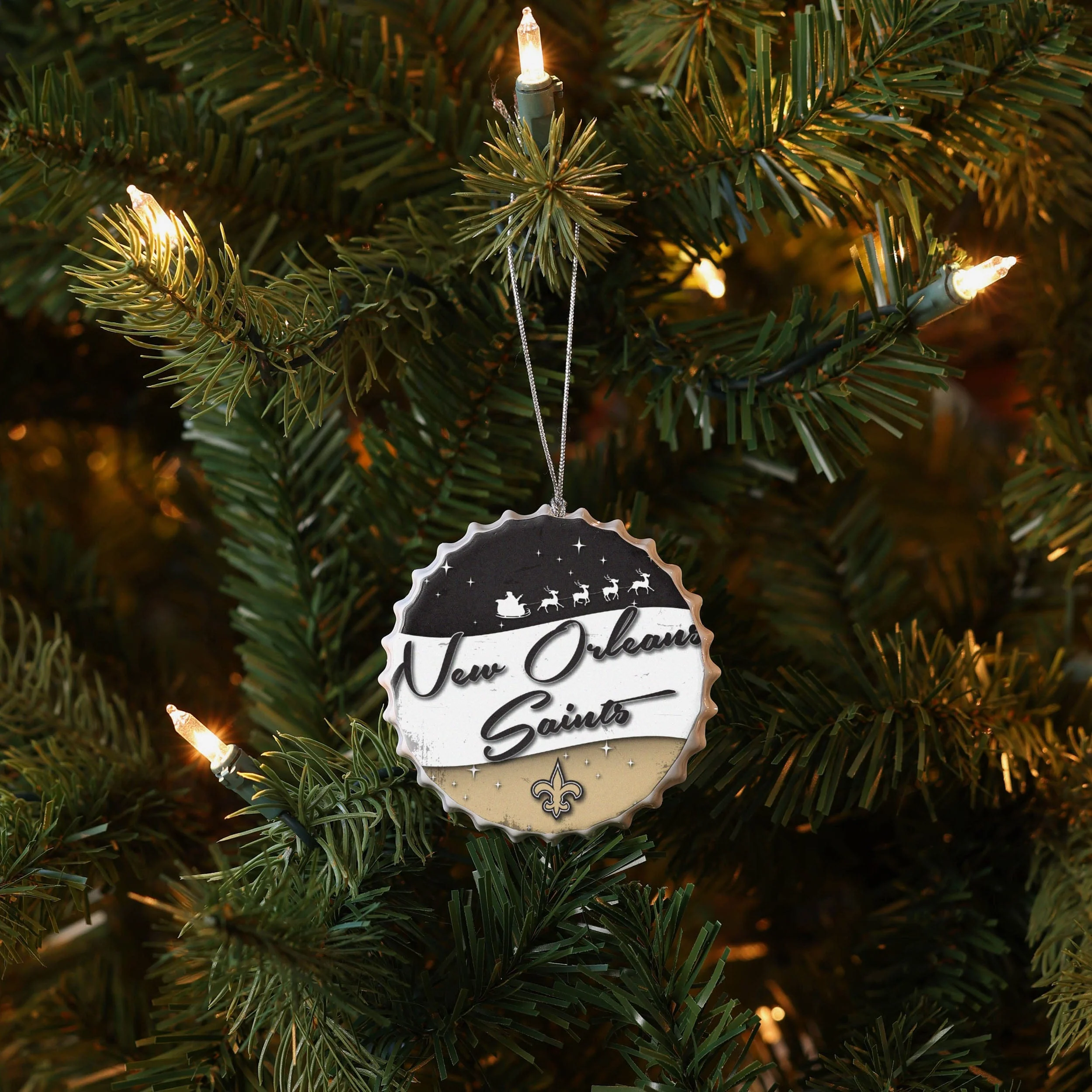 New Orleans Saints Bottlecap Sign Ornament - Image 3