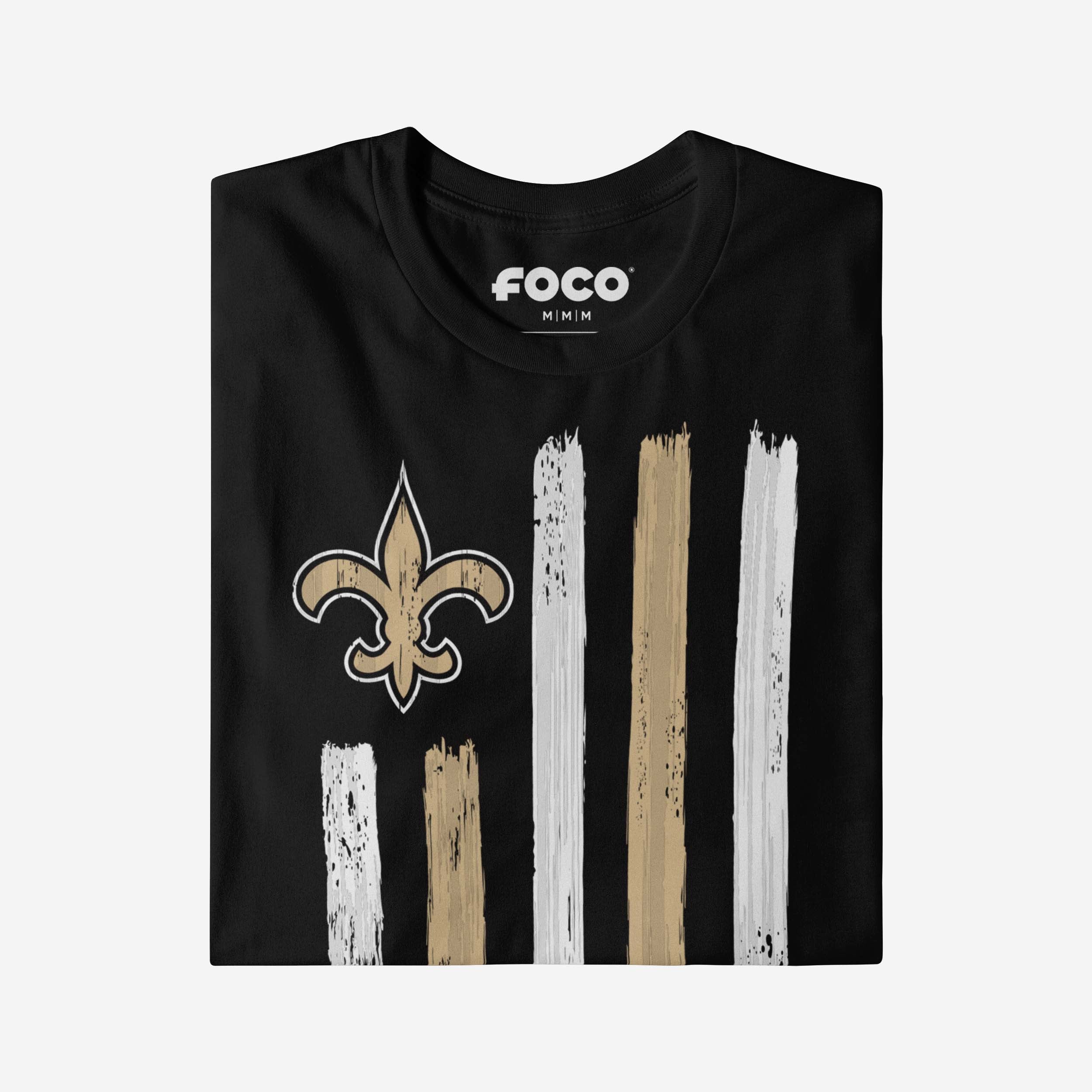 New Orleans Saints Brushstroke Flag T-Shirt - Image 4