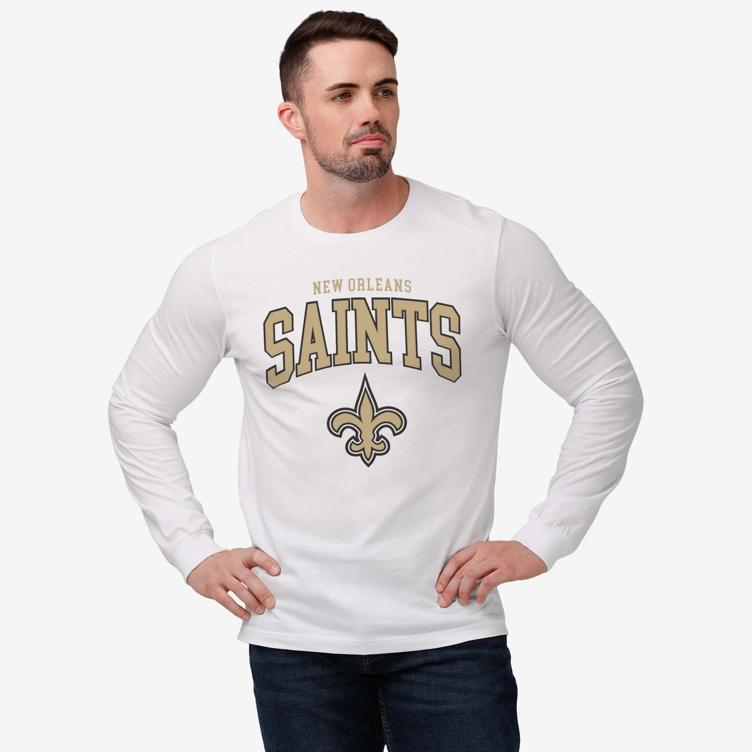 New Orleans Saints Classic Logo Long Sleeve T-Shirt - Image 2