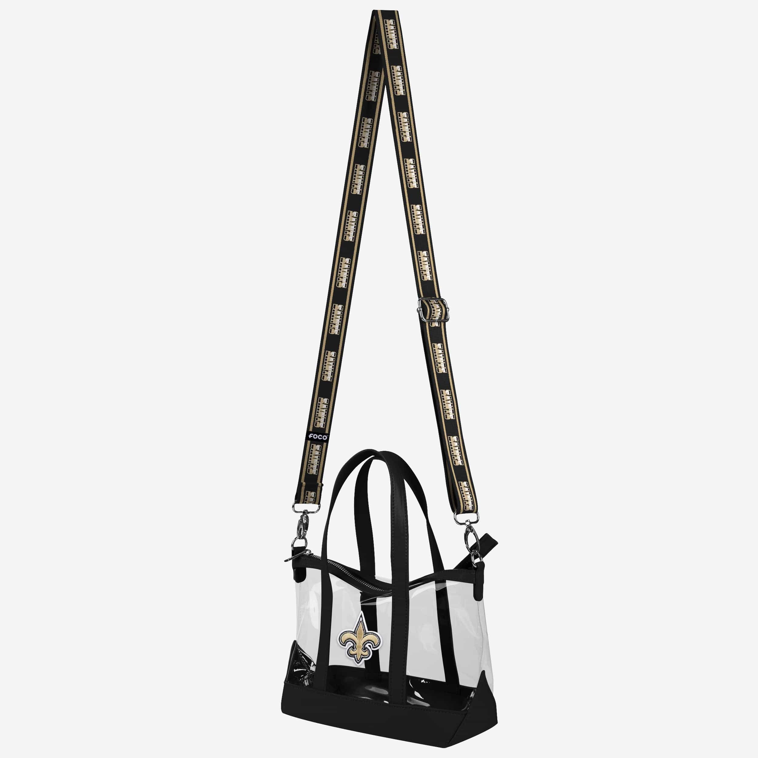 New Orleans Saints Clear Crossbody Mini Tote Bag - Image 2