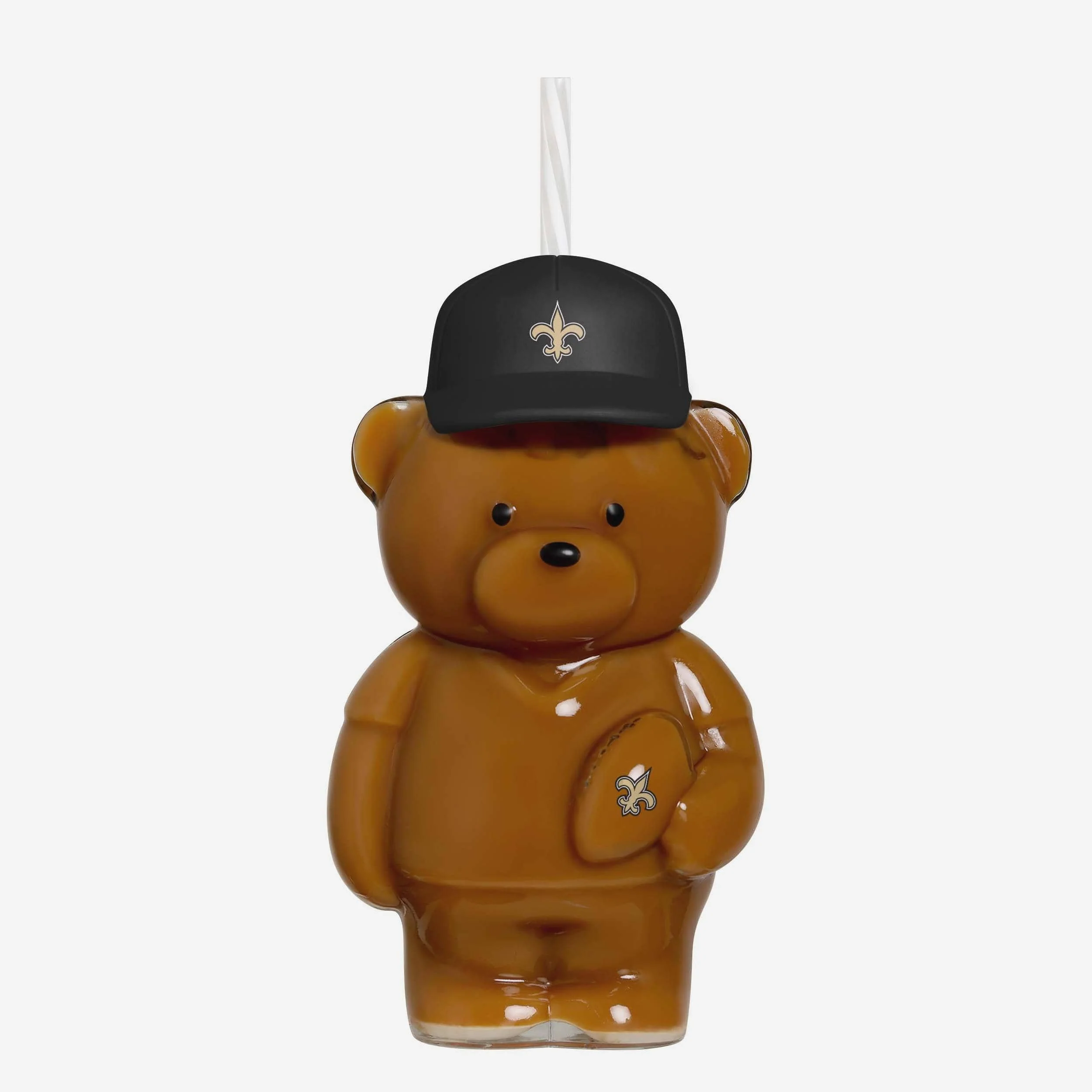 New Orleans Saints Glass Bear Tumbler - Image 2