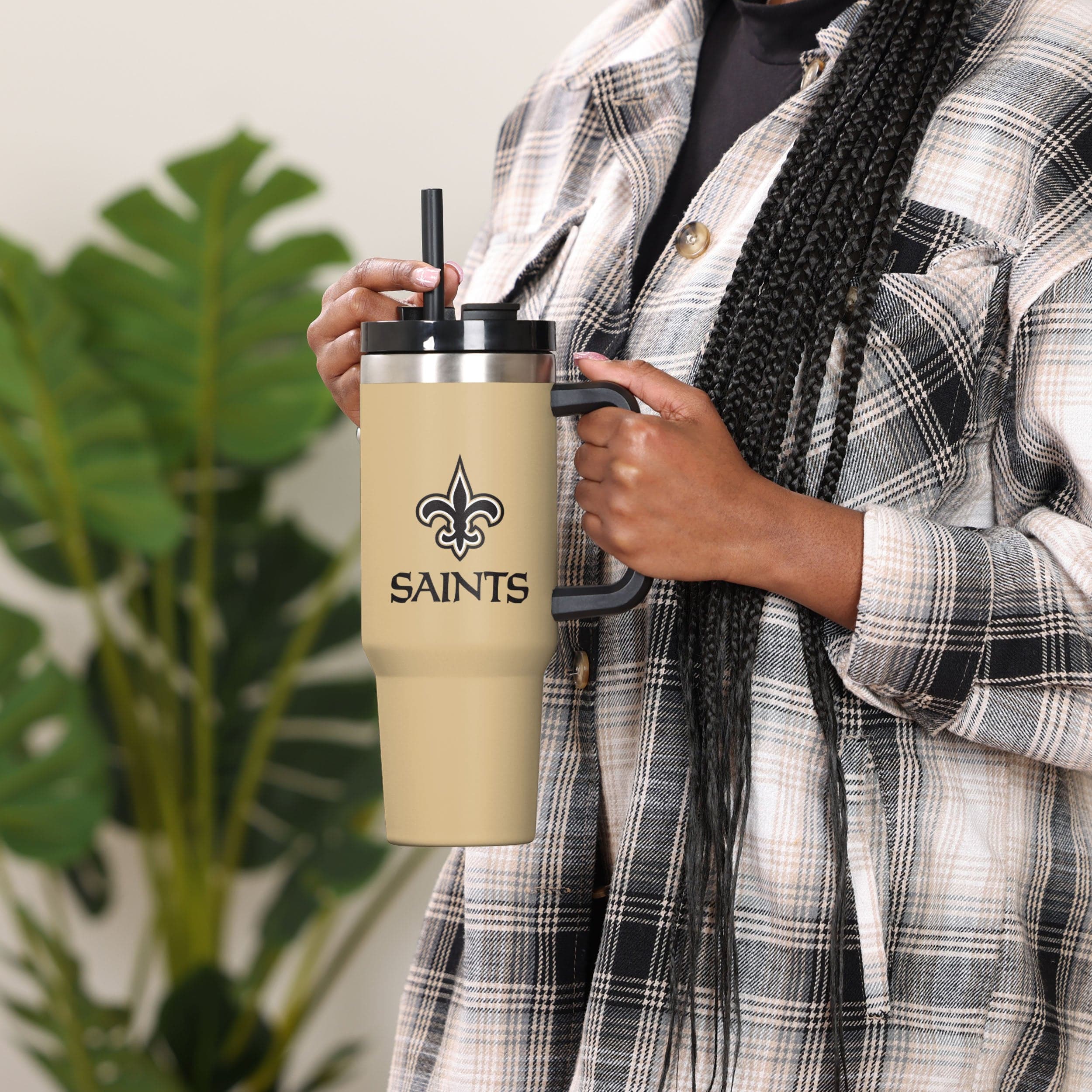 New Orleans Saints Gold 40 oz XL Tumbler - Image 4