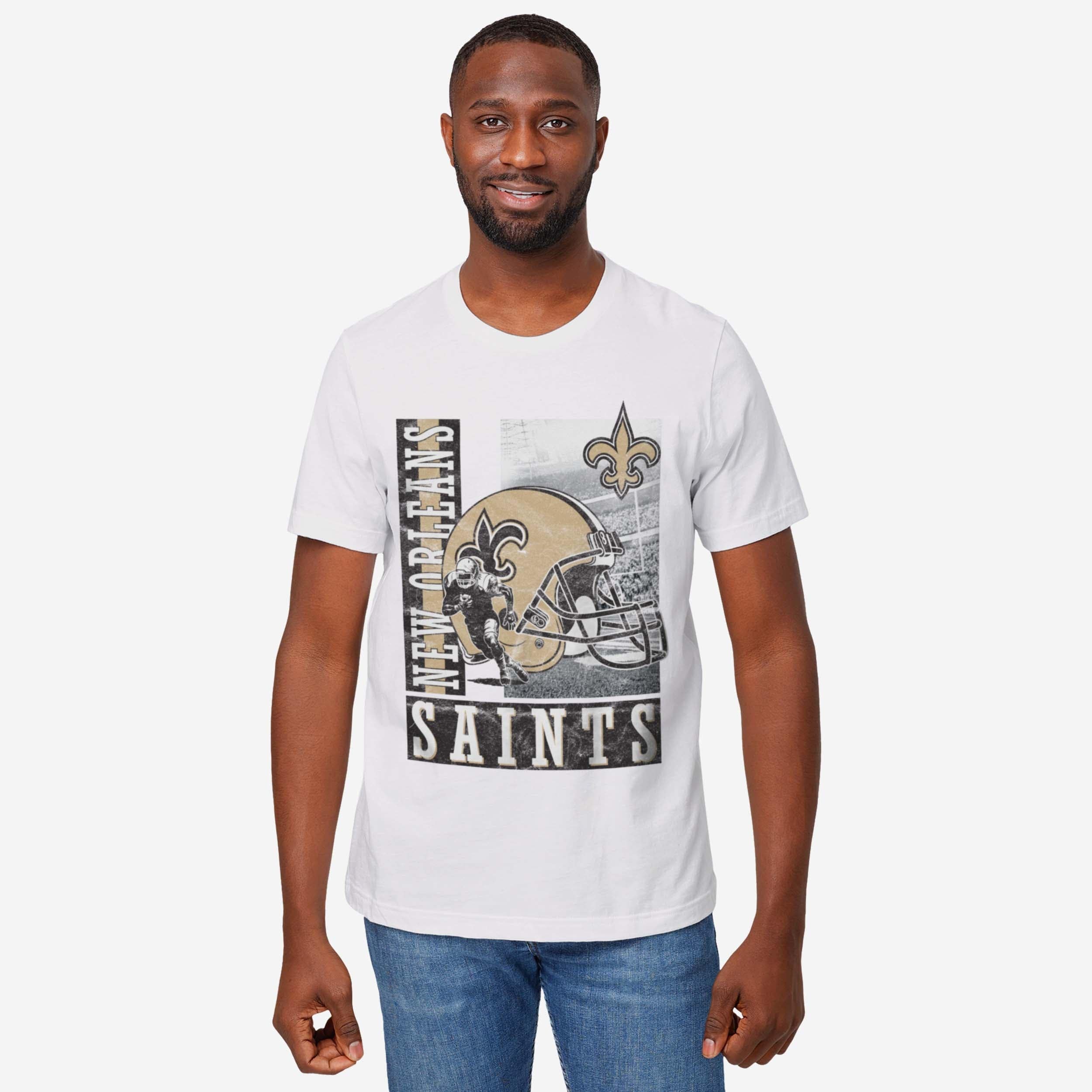 New Orleans Saints Helmet Dash T-Shirt - Image 2