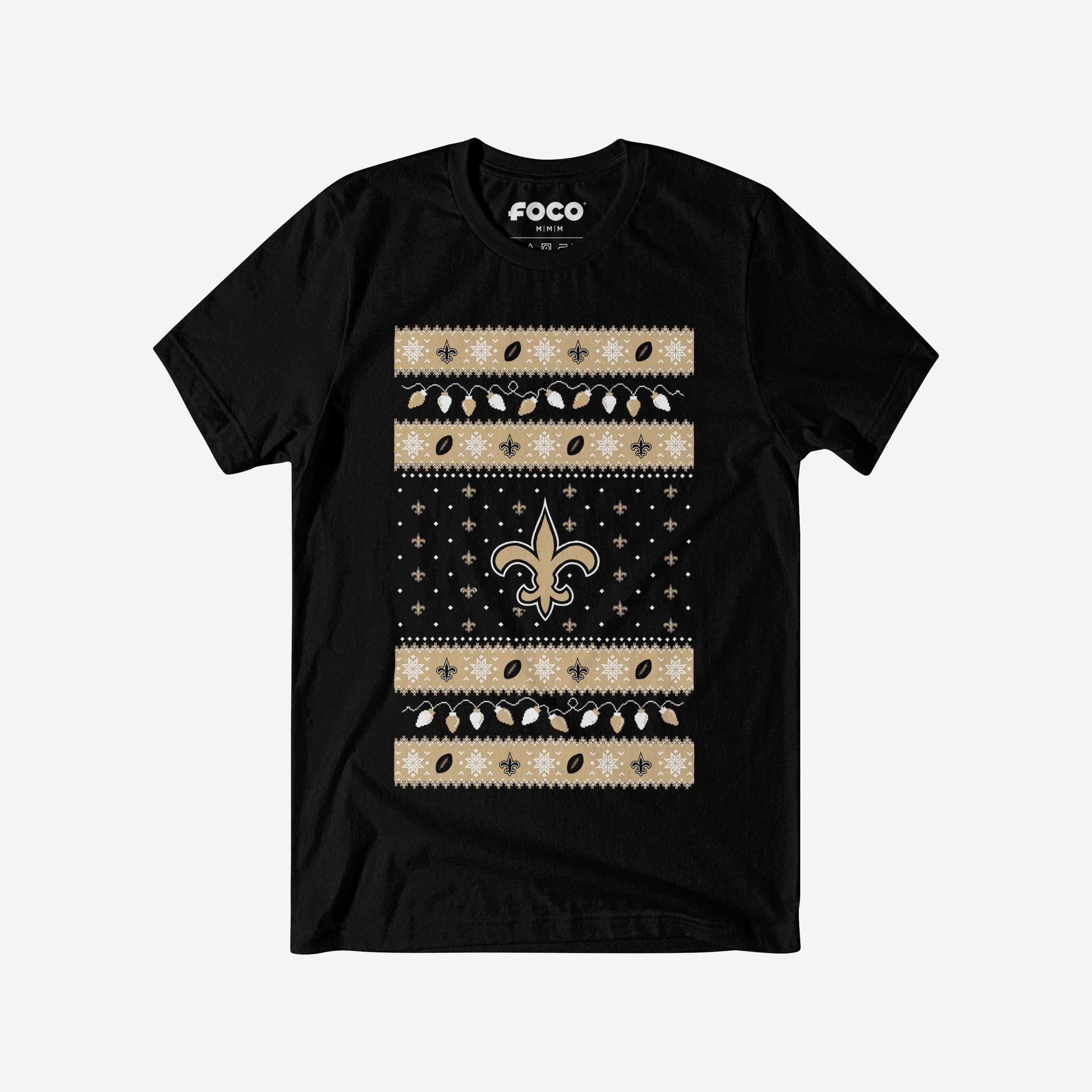 New Orleans Saints Holiday Lights Sweater T-Shirt