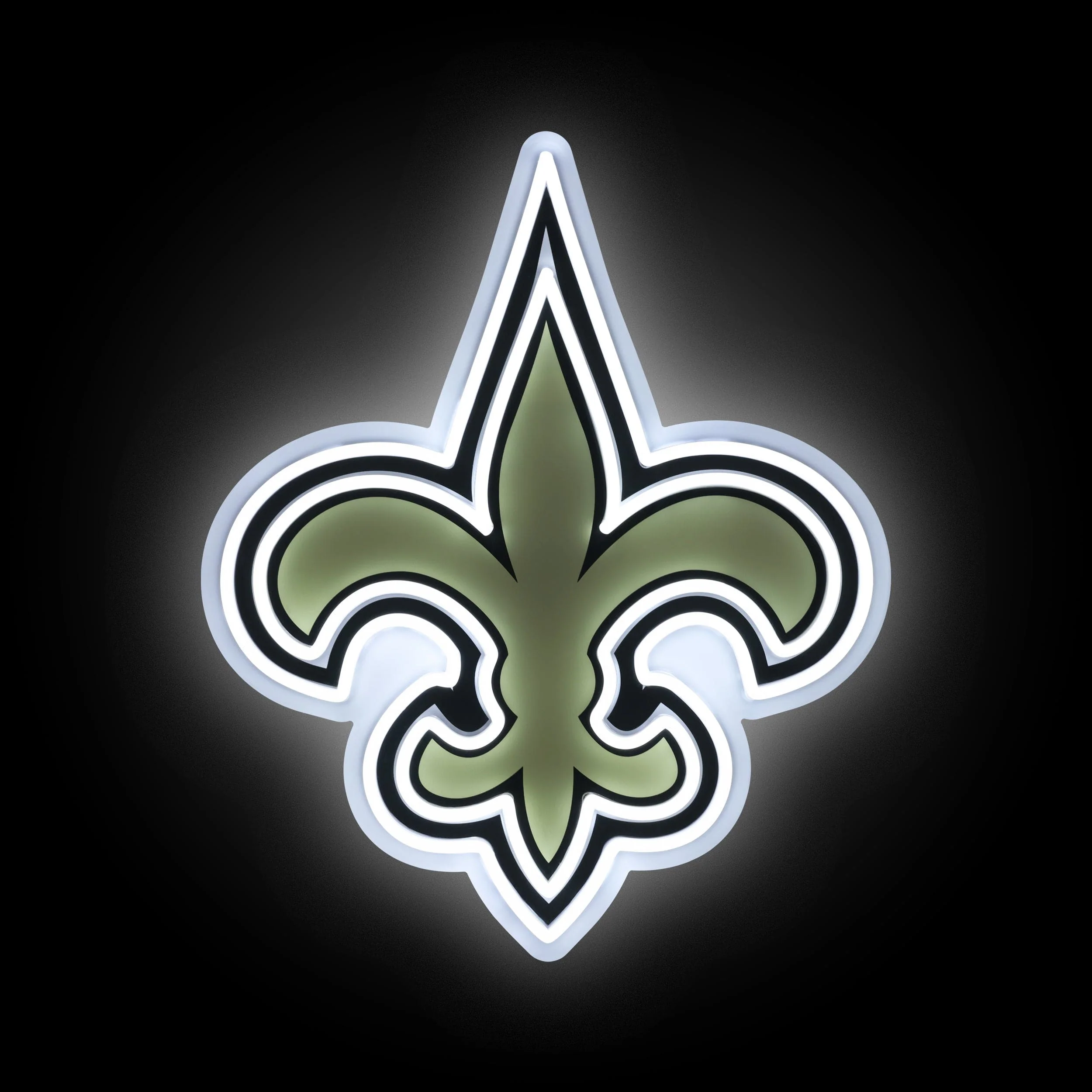 New Orleans Saints LED Neon Light Up Team Logo Sign - Image 2