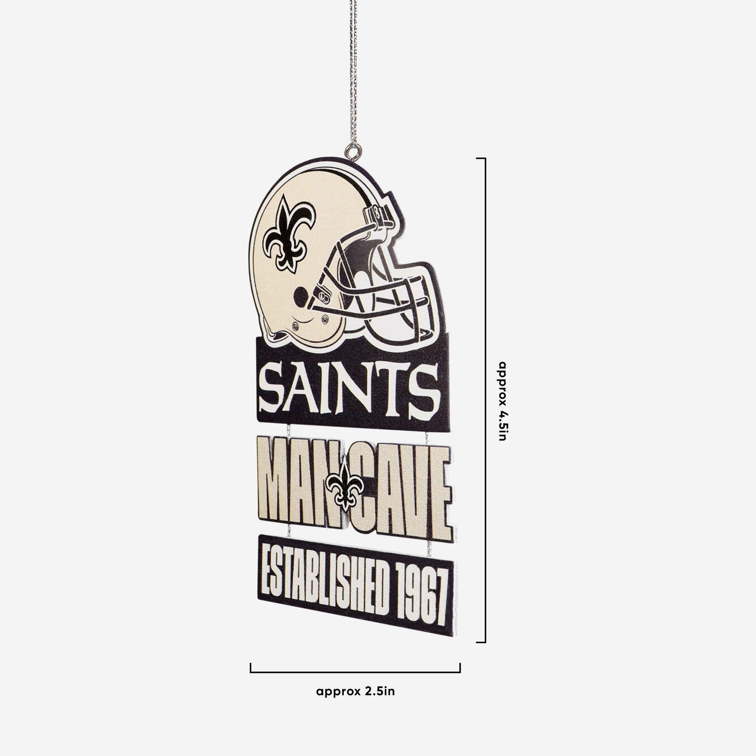 New Orleans Saints Mancave Sign Ornament - Image 2