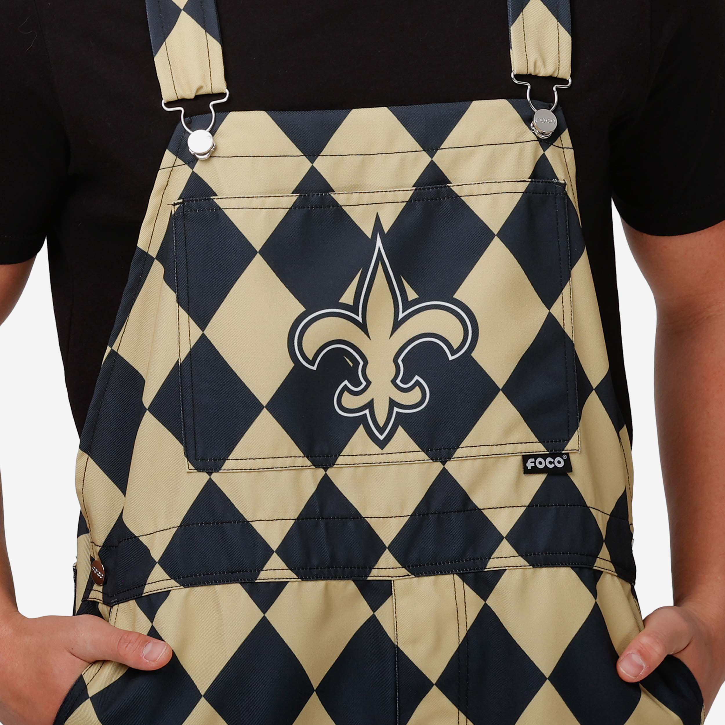 New Orleans Saints Mens Thematic Bib Shortalls - Image 4
