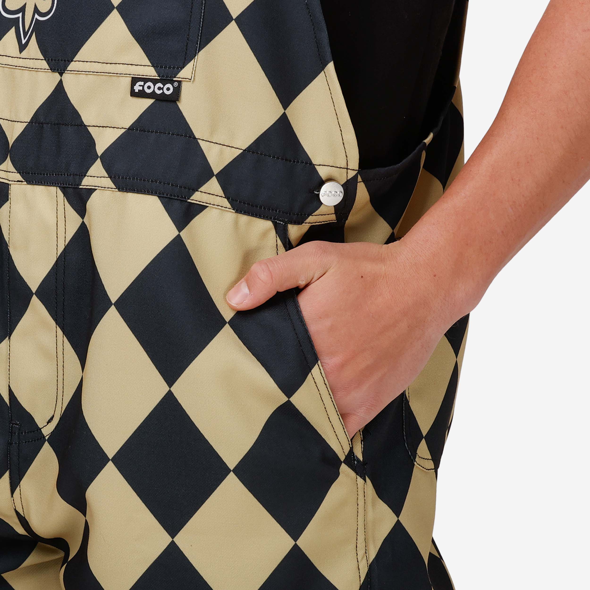 New Orleans Saints Mens Thematic Bib Shortalls - Image 5