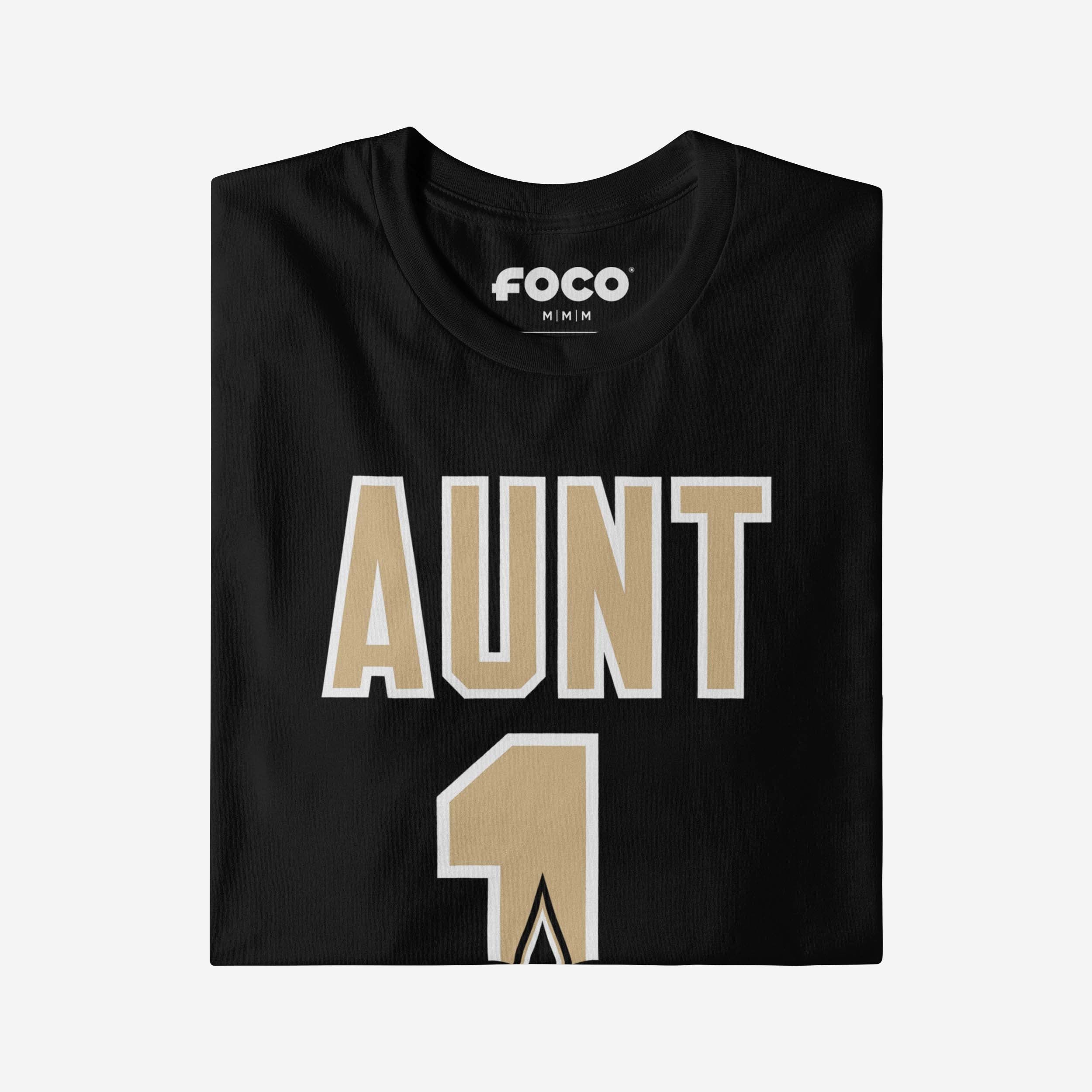 New Orleans Saints Number 1 Aunt T-Shirt - Image 4