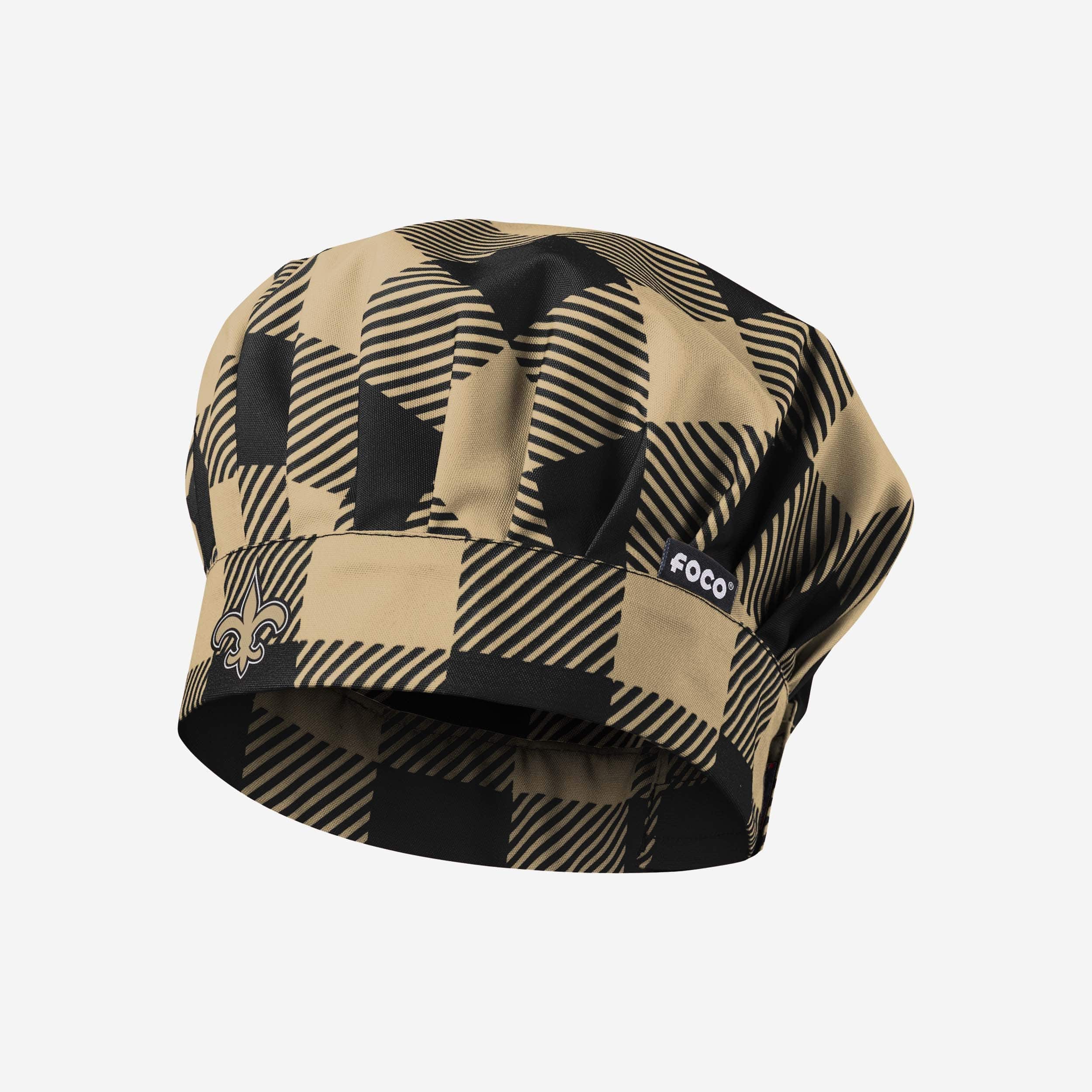 New Orleans Saints Plaid Chef Hat