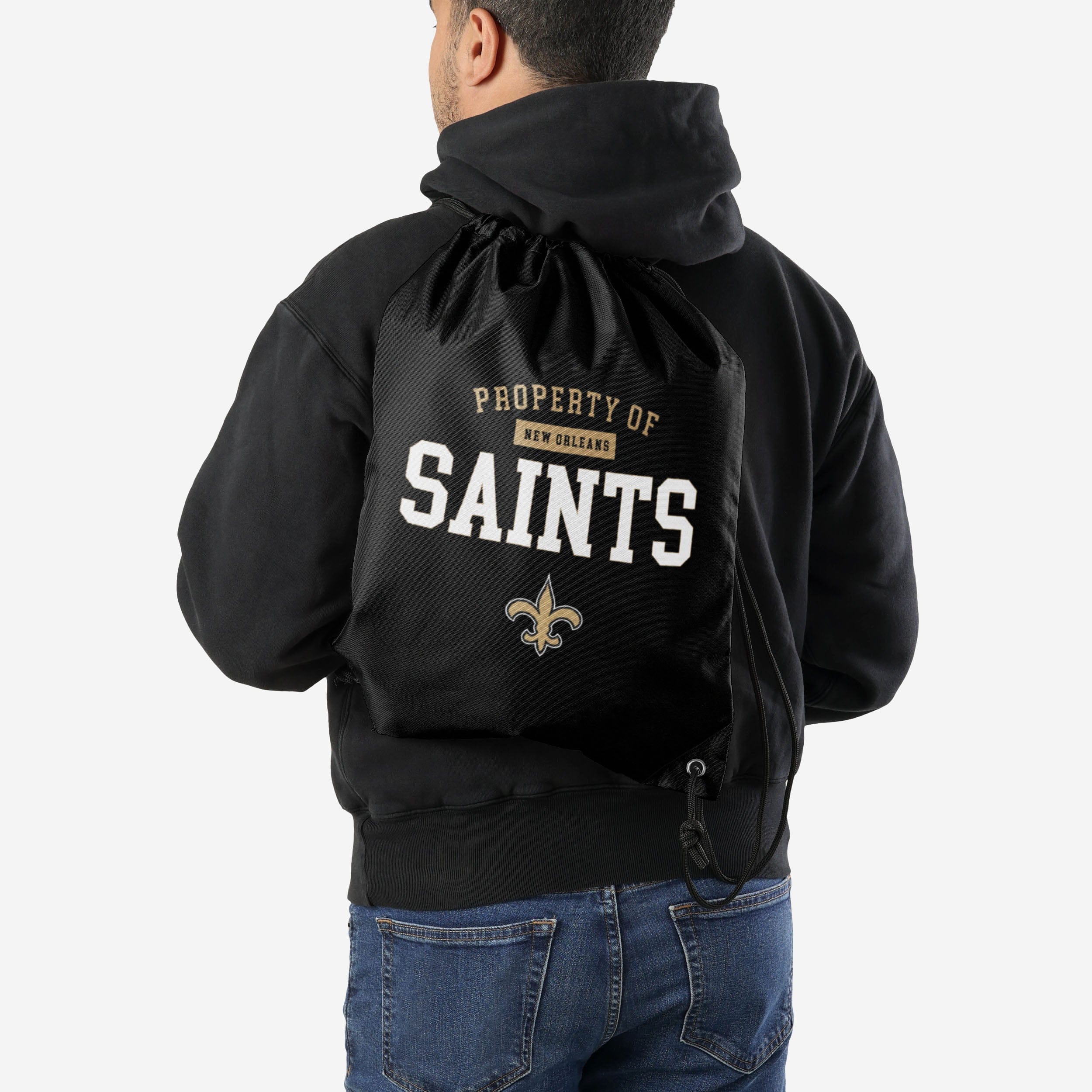 New Orleans Saints Property Of Drawstring Backpack - Image 2