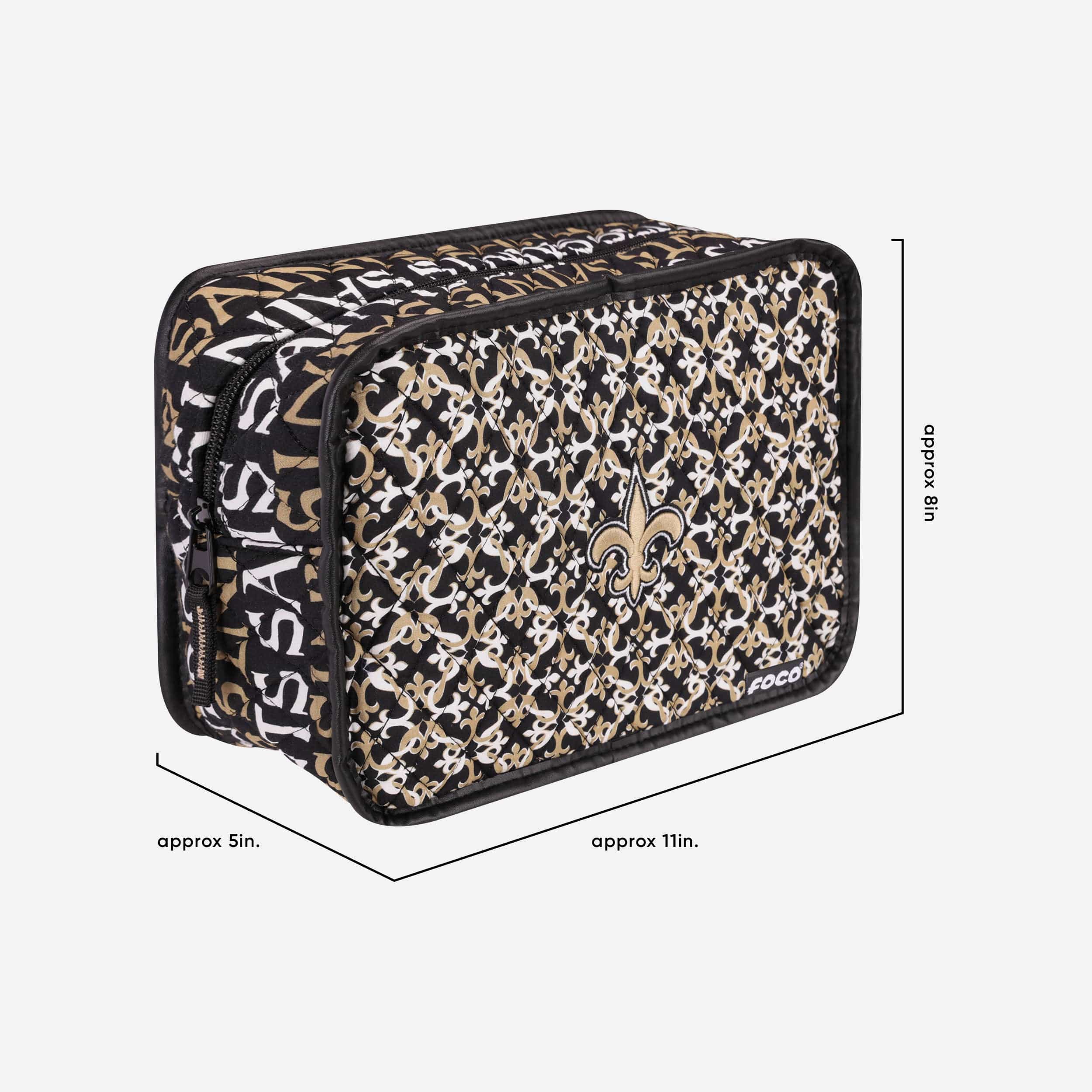 New Orleans Saints Quilted Printed Cosmetic Bag - Image 3