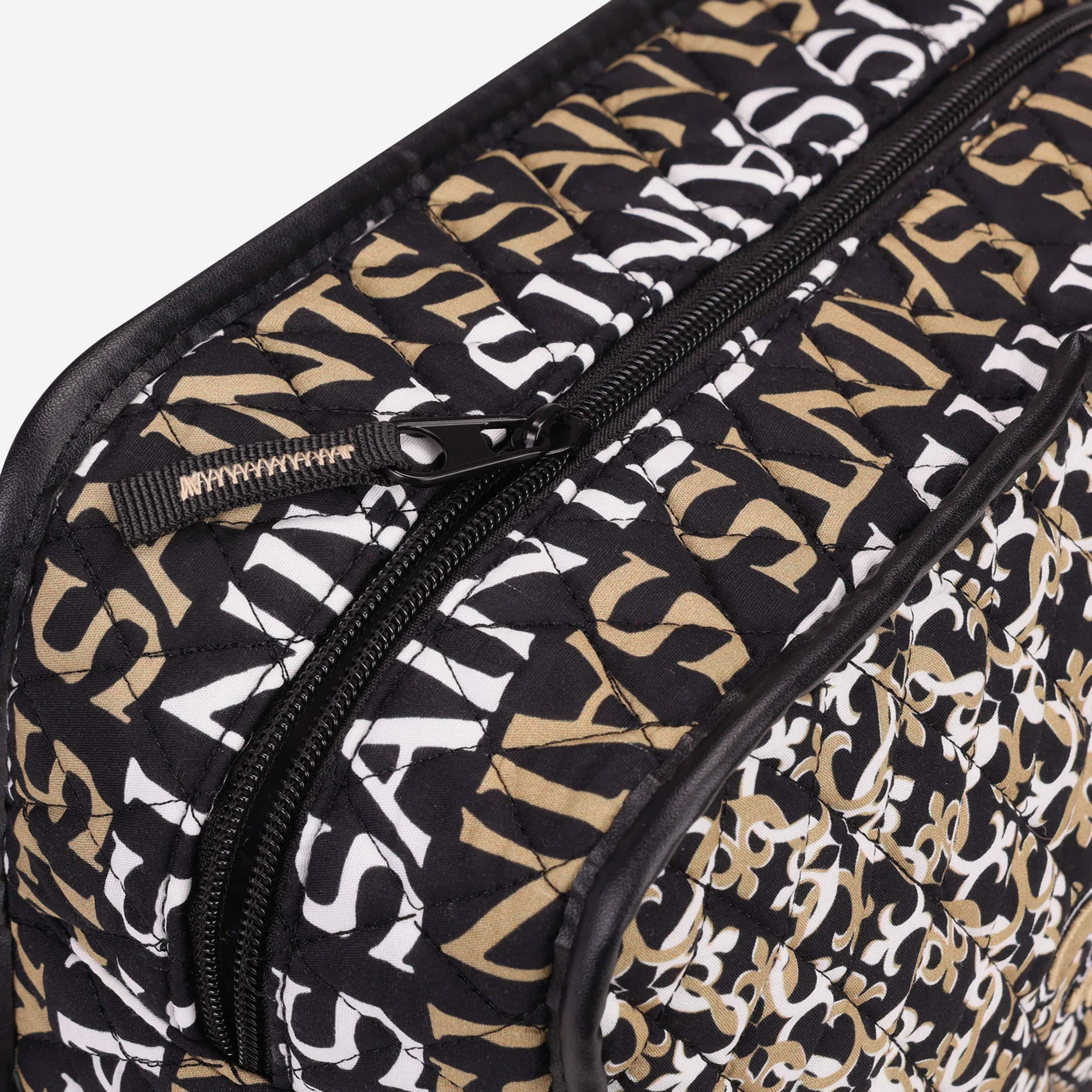 New Orleans Saints Quilted Printed Cosmetic Bag - Image 4