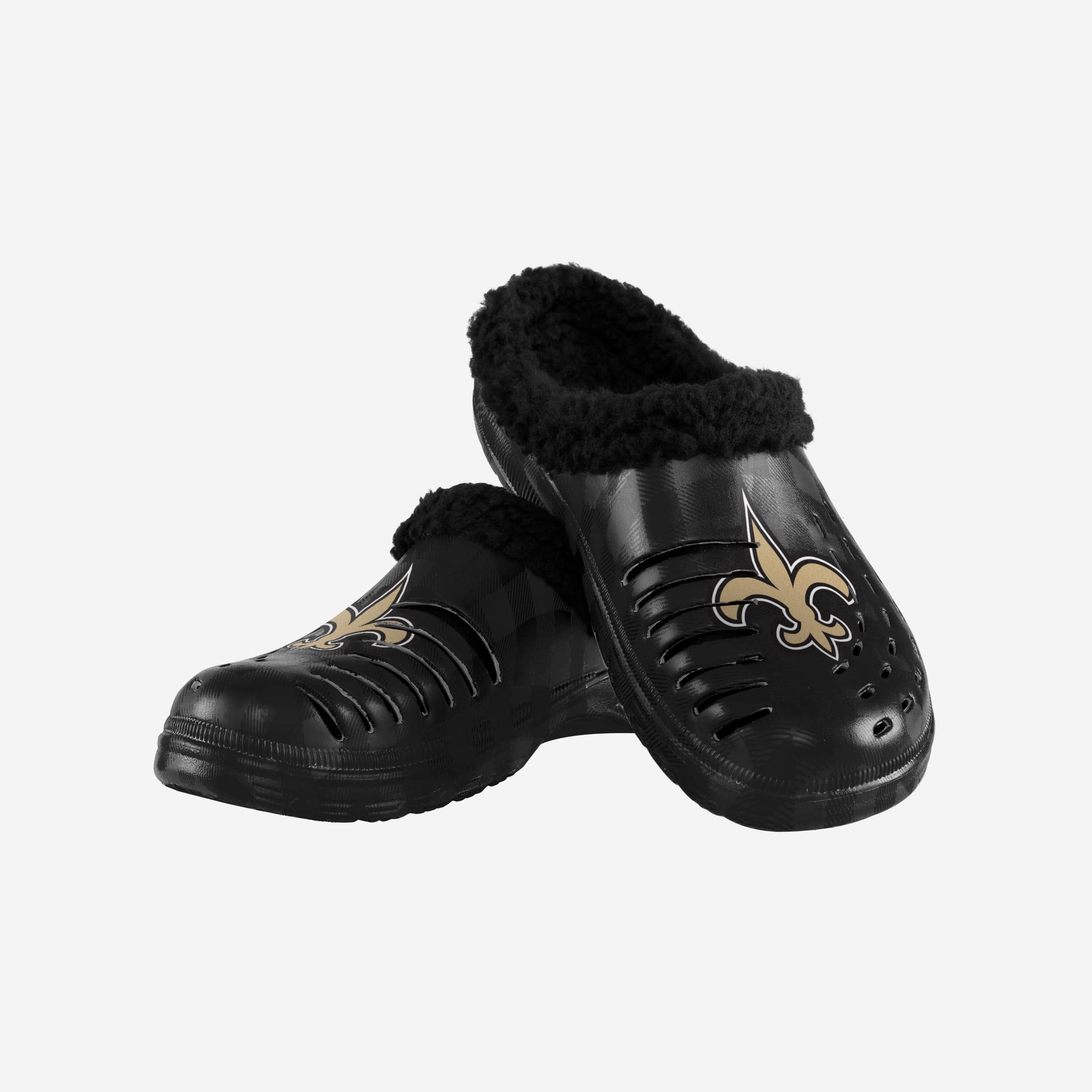 New Orleans Saints Sherpa Lined Buffalo Check Clog - Image 3