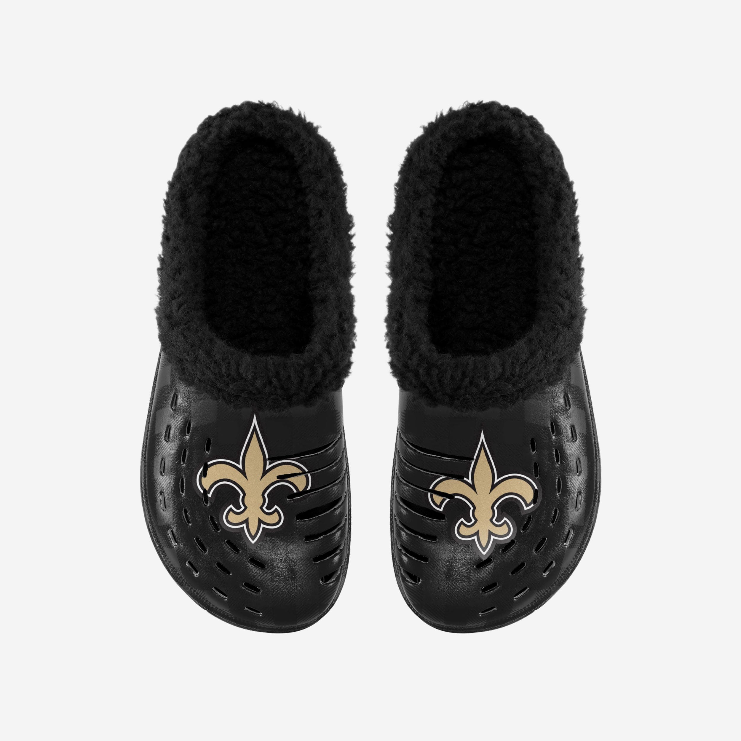 New Orleans Saints Sherpa Lined Buffalo Check Clog - Image 4