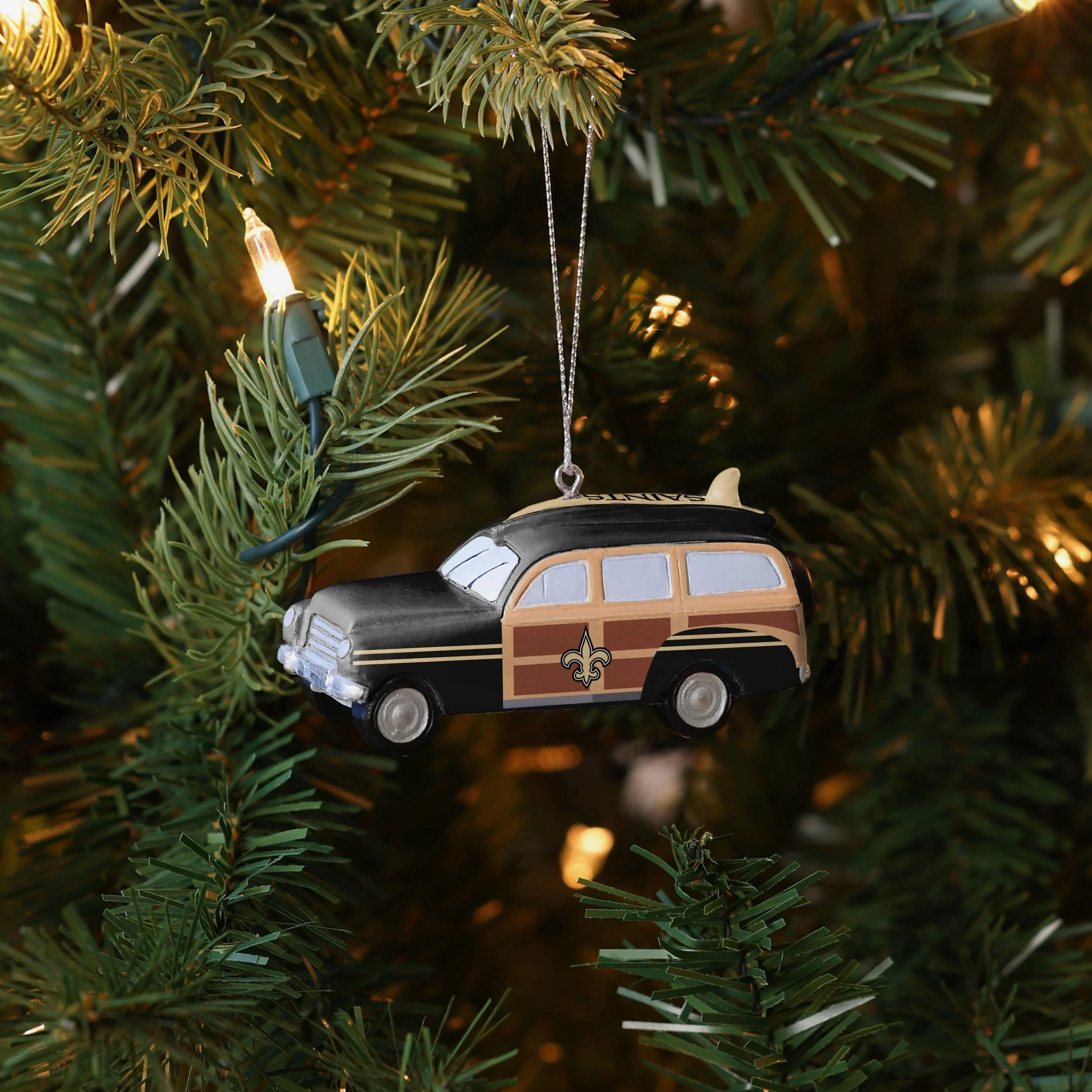 New Orleans Saints Station Wagon Ornament - Image 4