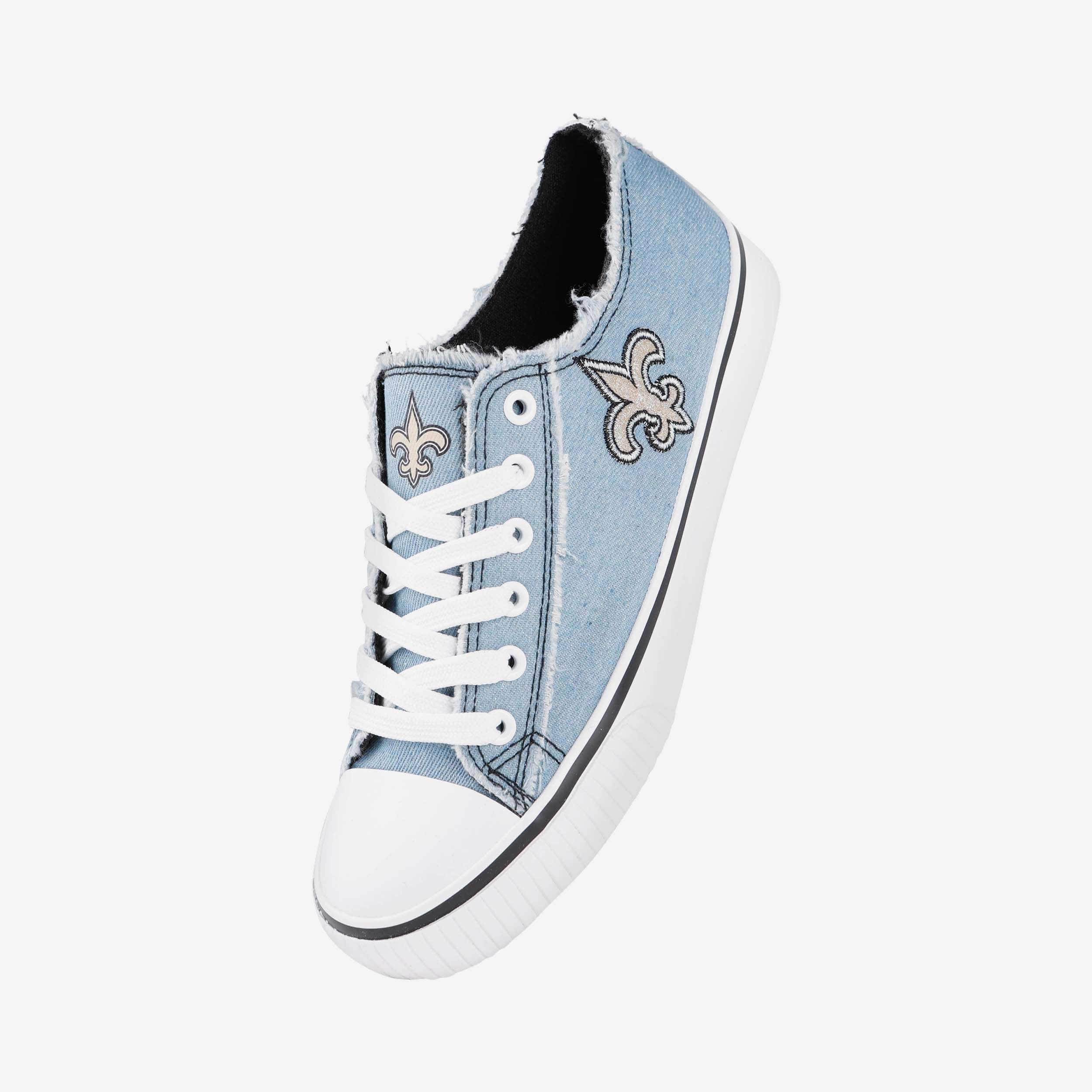 New Orleans Saints Womens Denim Low Top Canvas Shoe - Image 2