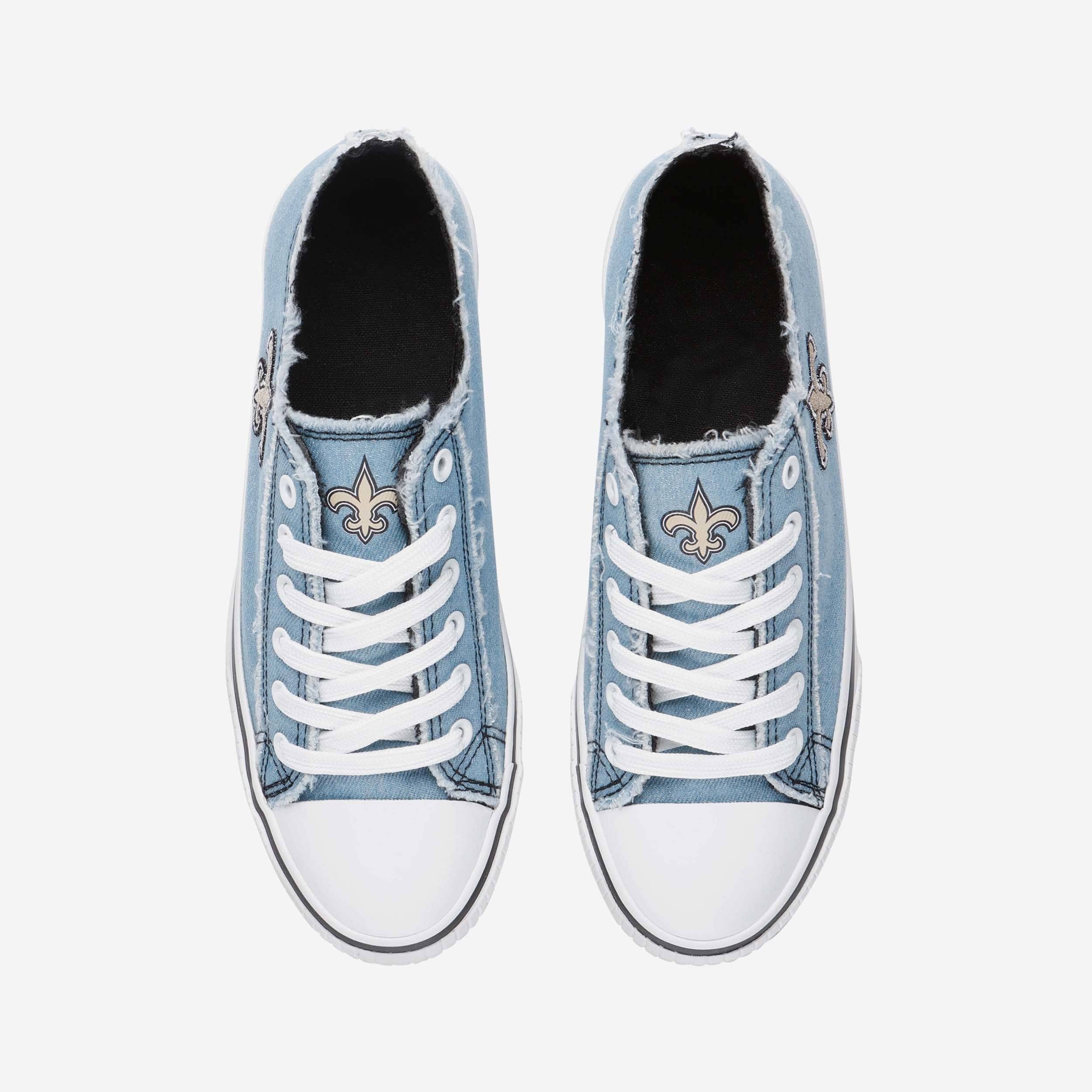 New Orleans Saints Womens Denim Low Top Canvas Shoe - Image 5