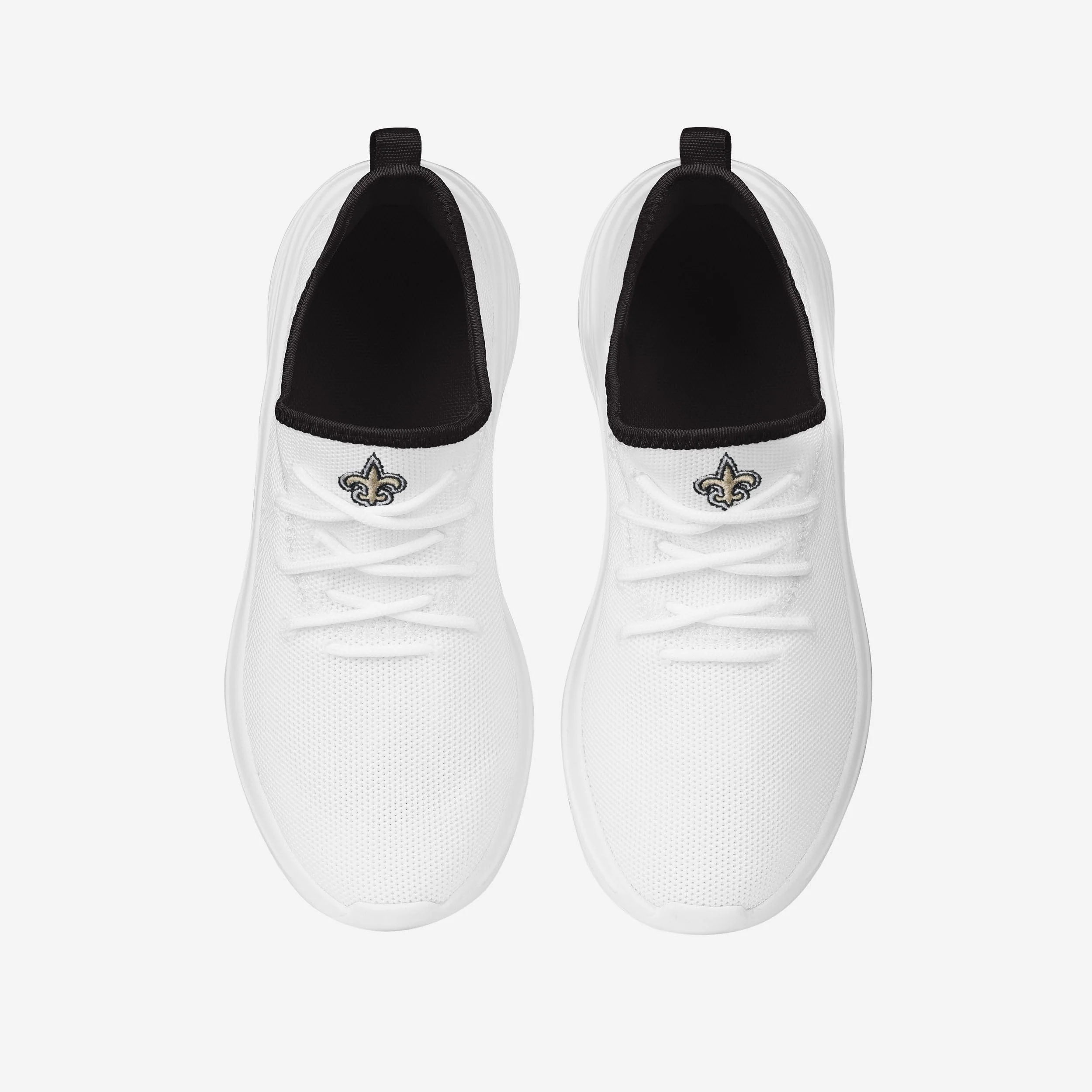 New Orleans Saints Womens Midsole White Sneakers - Image 4