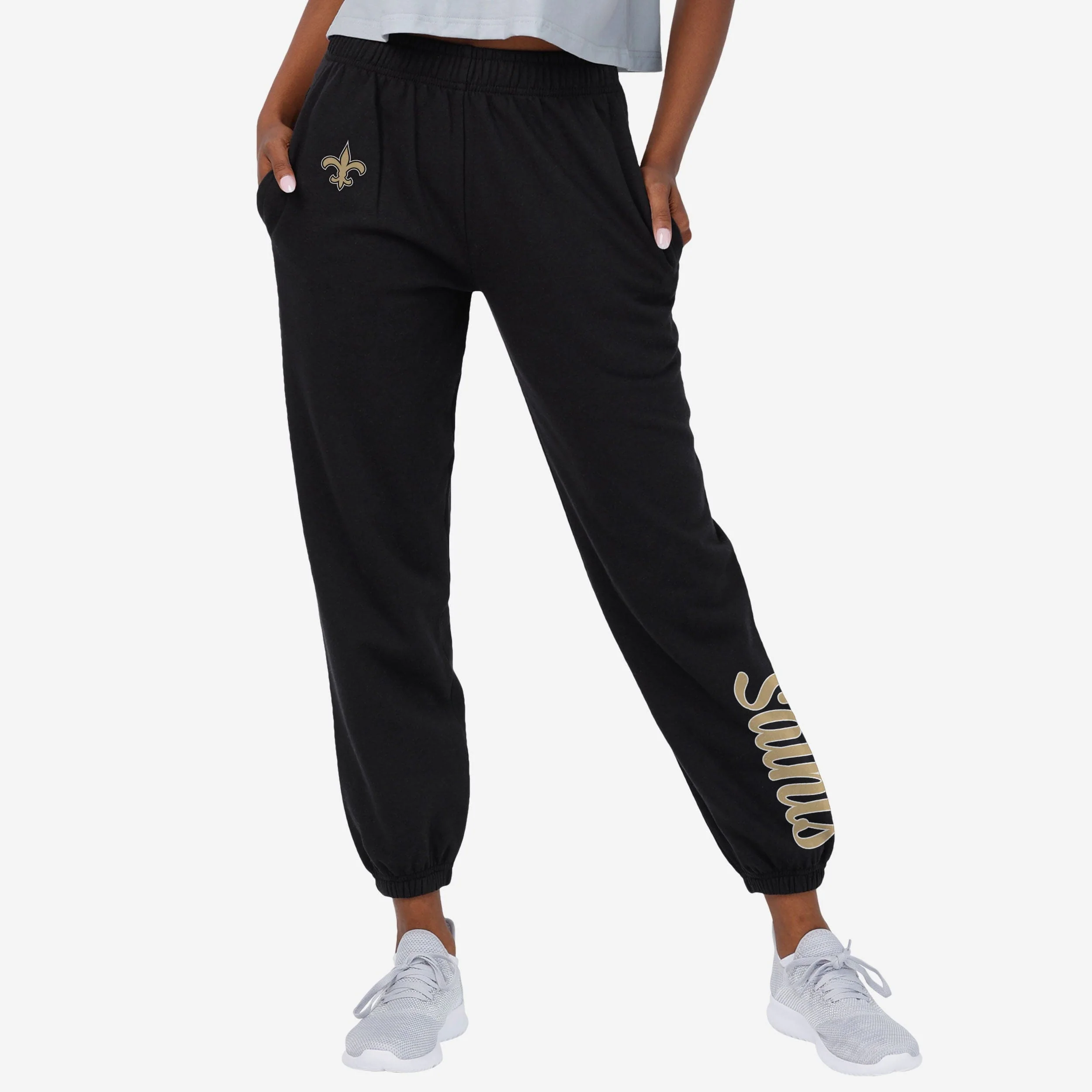 New Orleans Saints Womens Script Wordmark Team Color Sweatpants