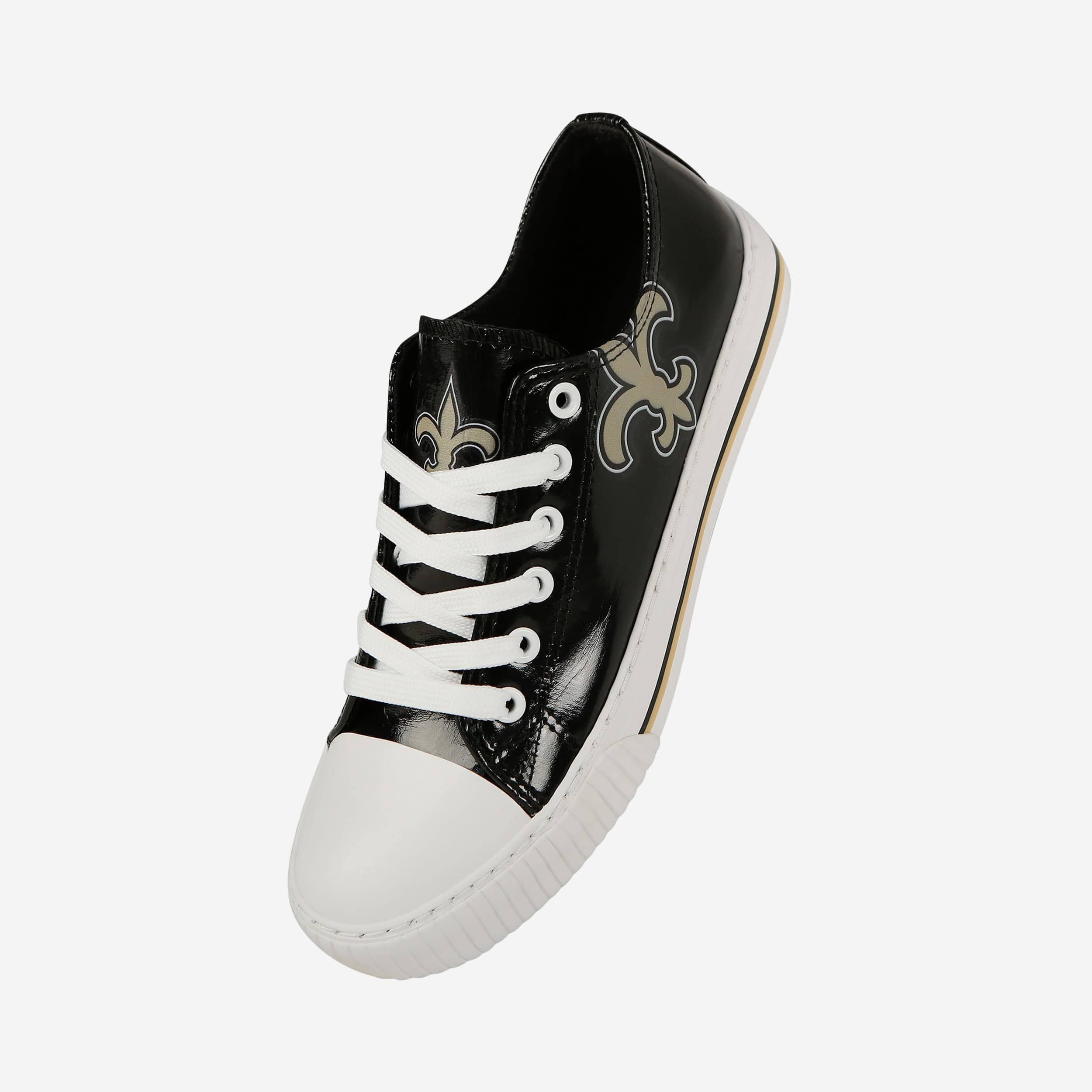 New Orleans Saints Womens Team Color Metallic Low Top Canvas Shoes - Image 2
