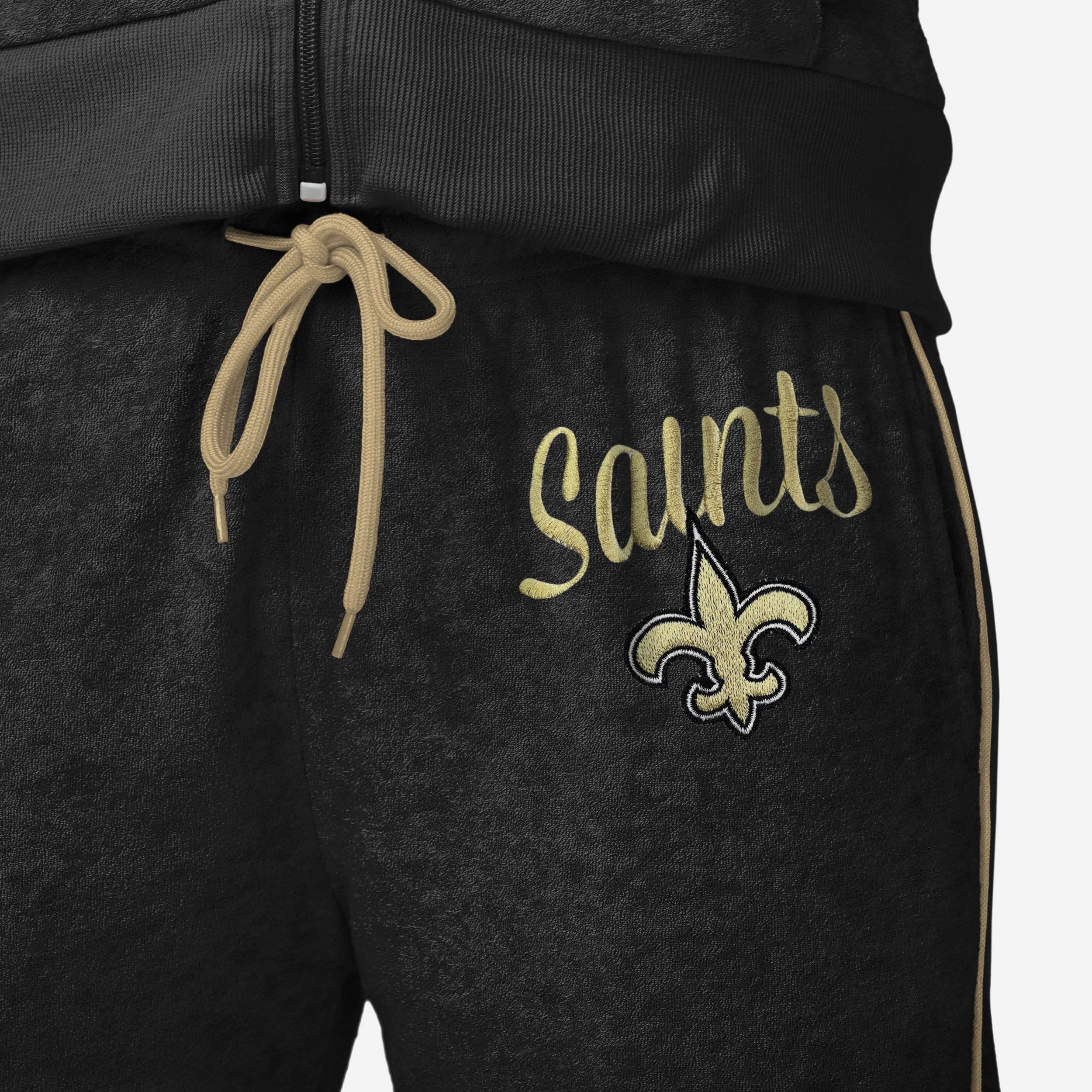 New Orleans Saints Womens Terry Knit Joggers - Image 3