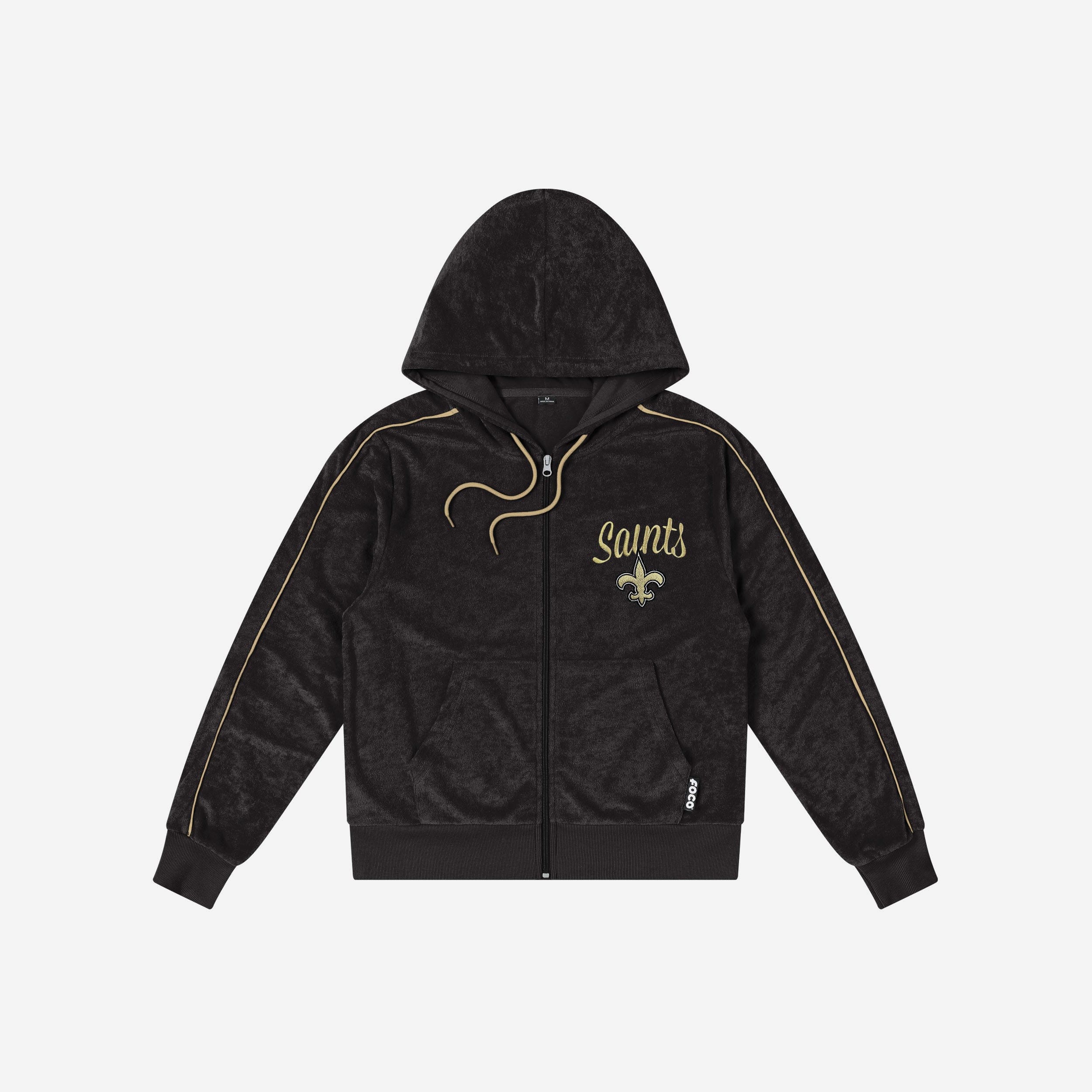 New Orleans Saints Womens Terry Knit Zip Up Top - Image 5