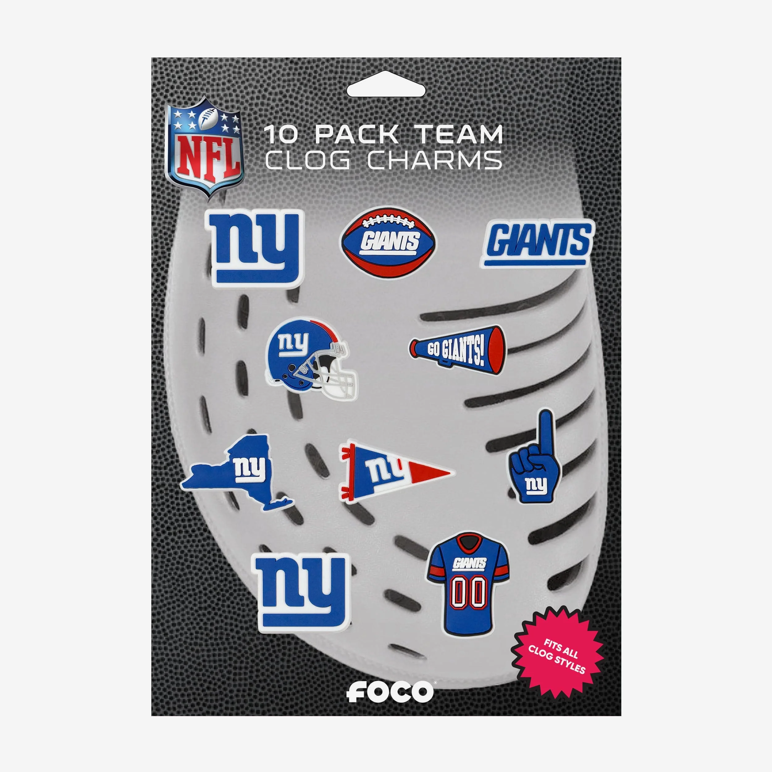 New York Giants 10 Pack Team Clog Charms - Image 5