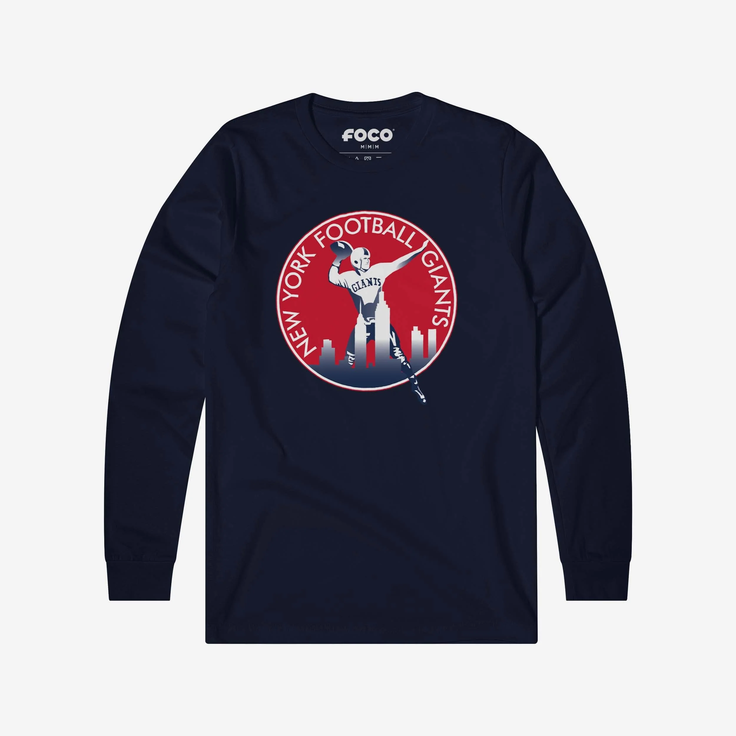 New York Giants 1950 Retro Logo Long Sleeve T-Shirt