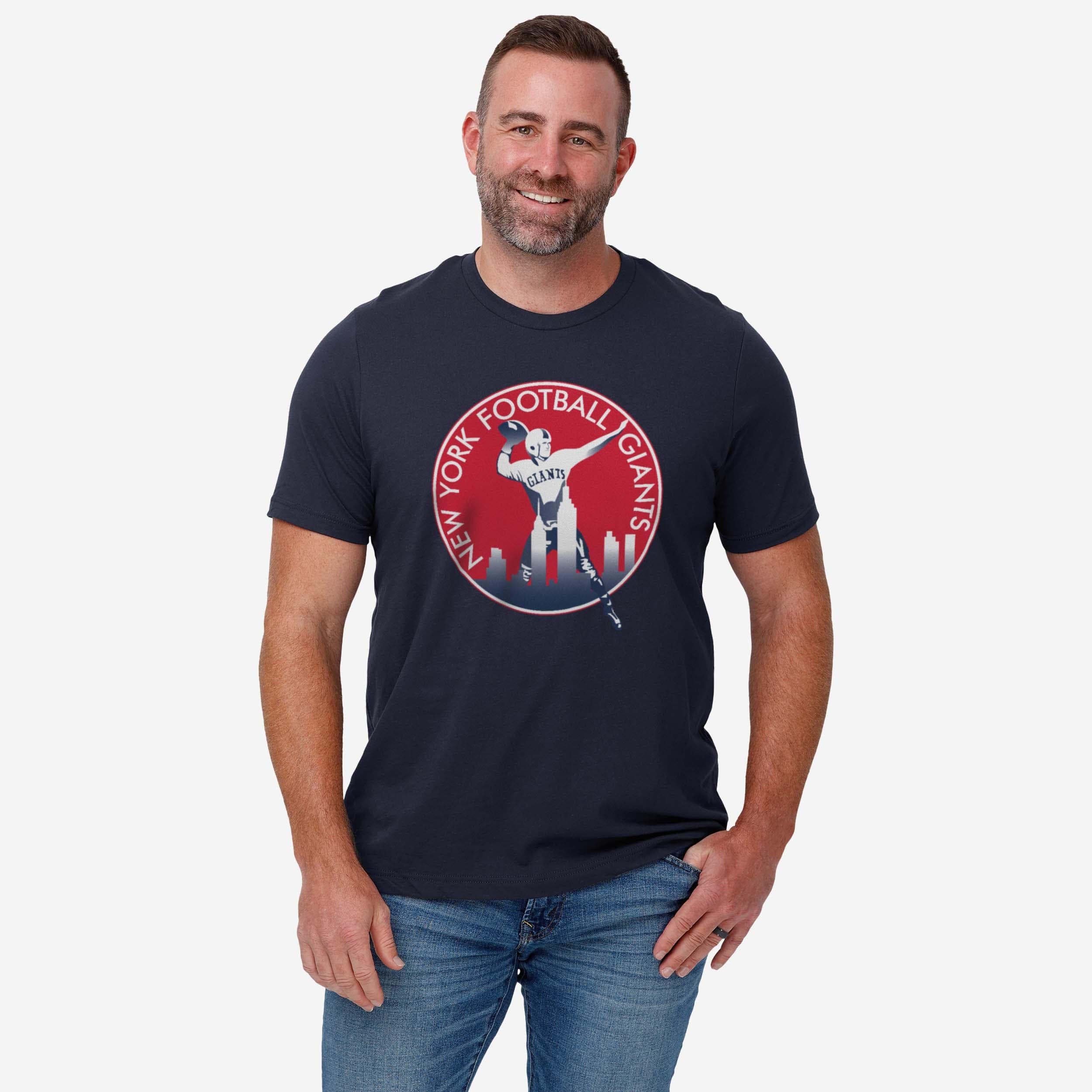 New York Giants 1950 Retro Logo T-Shirt - Image 2