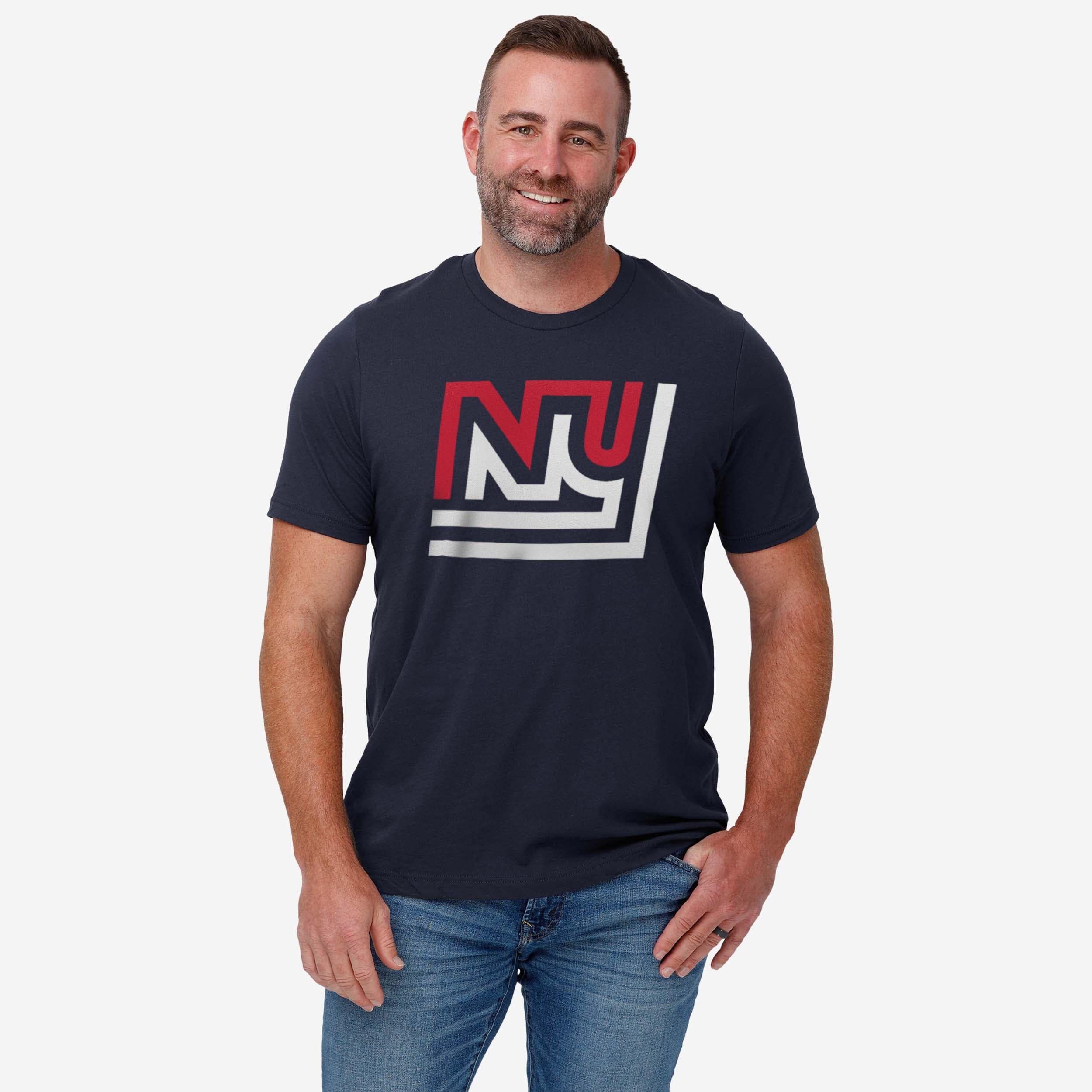 New York Giants 1975 Retro Logo T-Shirt - Image 2