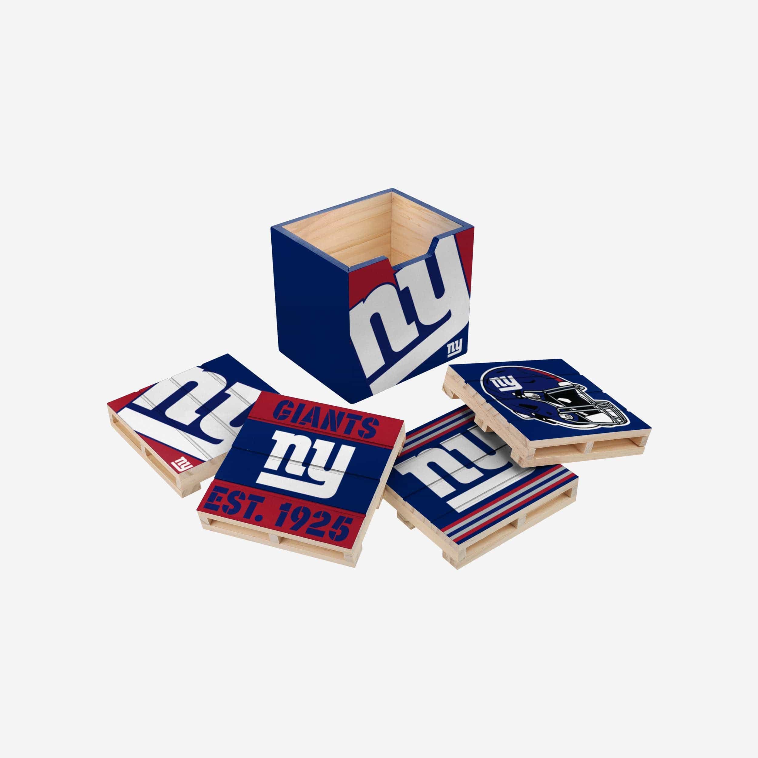 New York Giants 4 Pack Pallet Coaster Set - Image 3