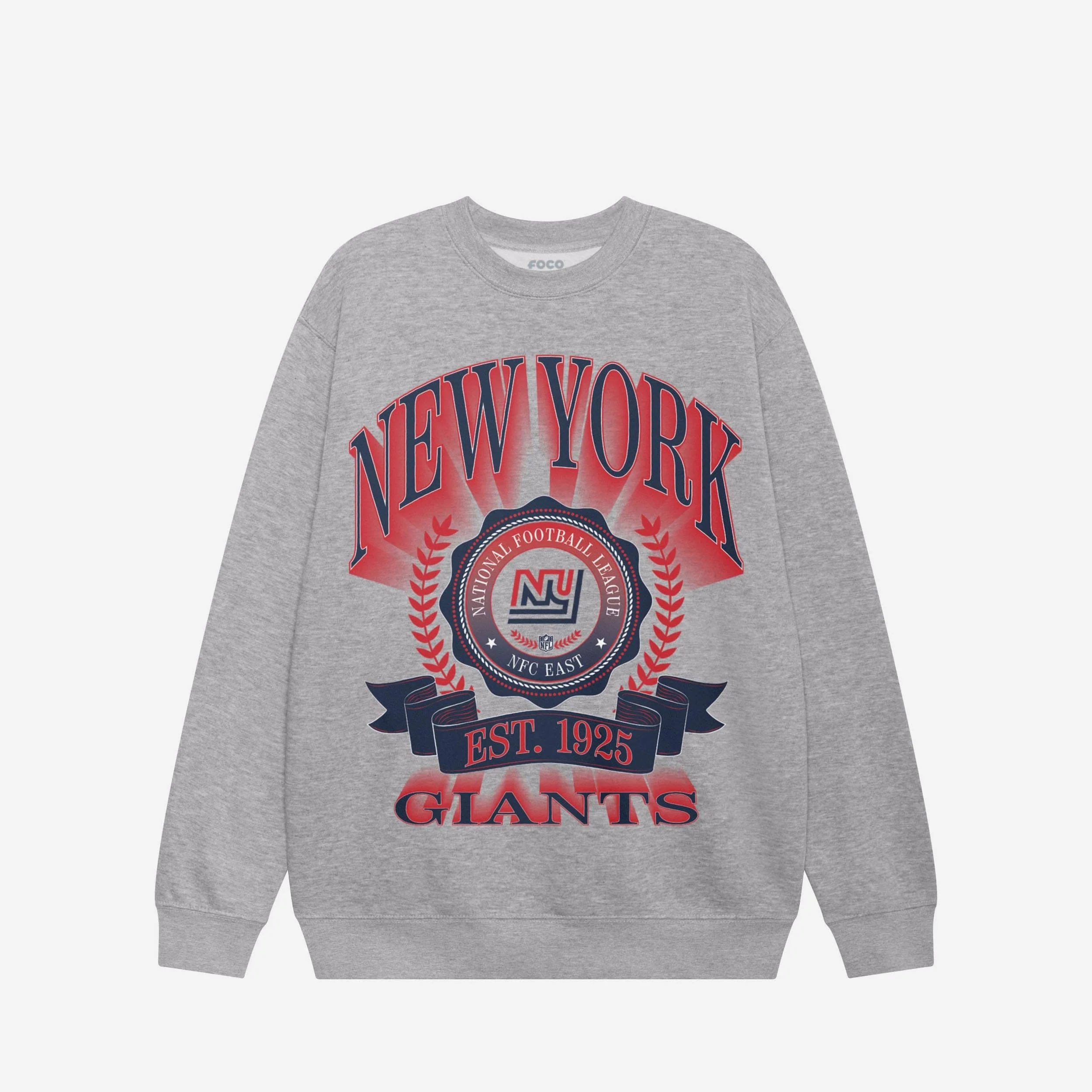 New York Giants Banner Crest Crew Neck Sweatshirt - Image 3