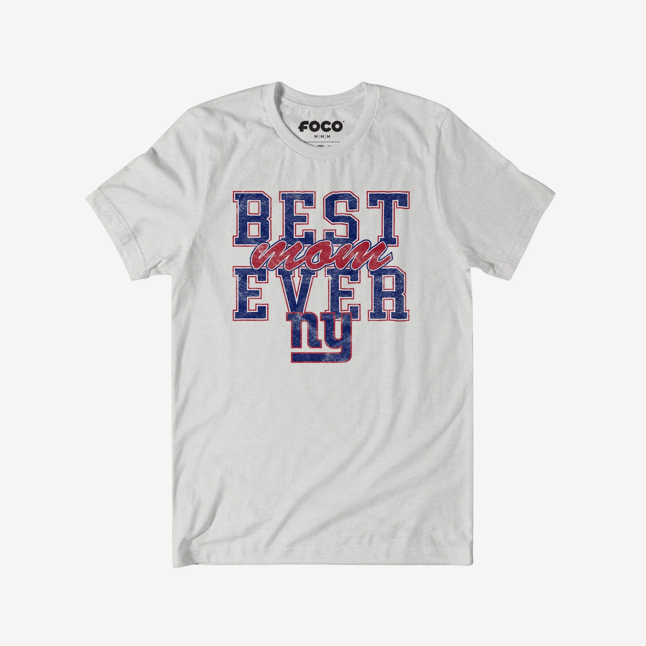 New York Giants Best Mom Ever Stacked T-Shirt