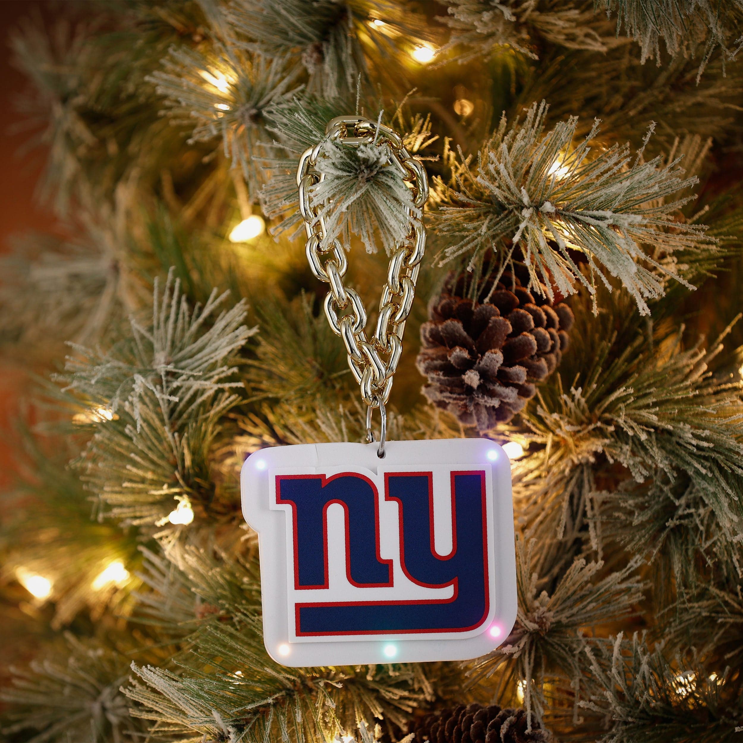 New York Giants Big Logo Light Up Chain Ornament - Image 3