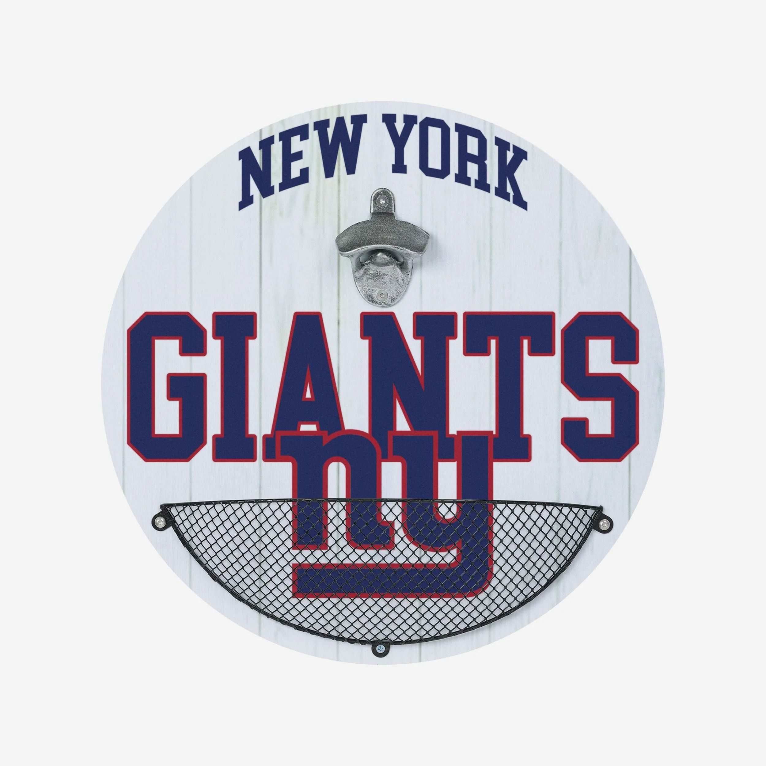 New York Giants Bottle Opener Cap Catcher Wall Sign