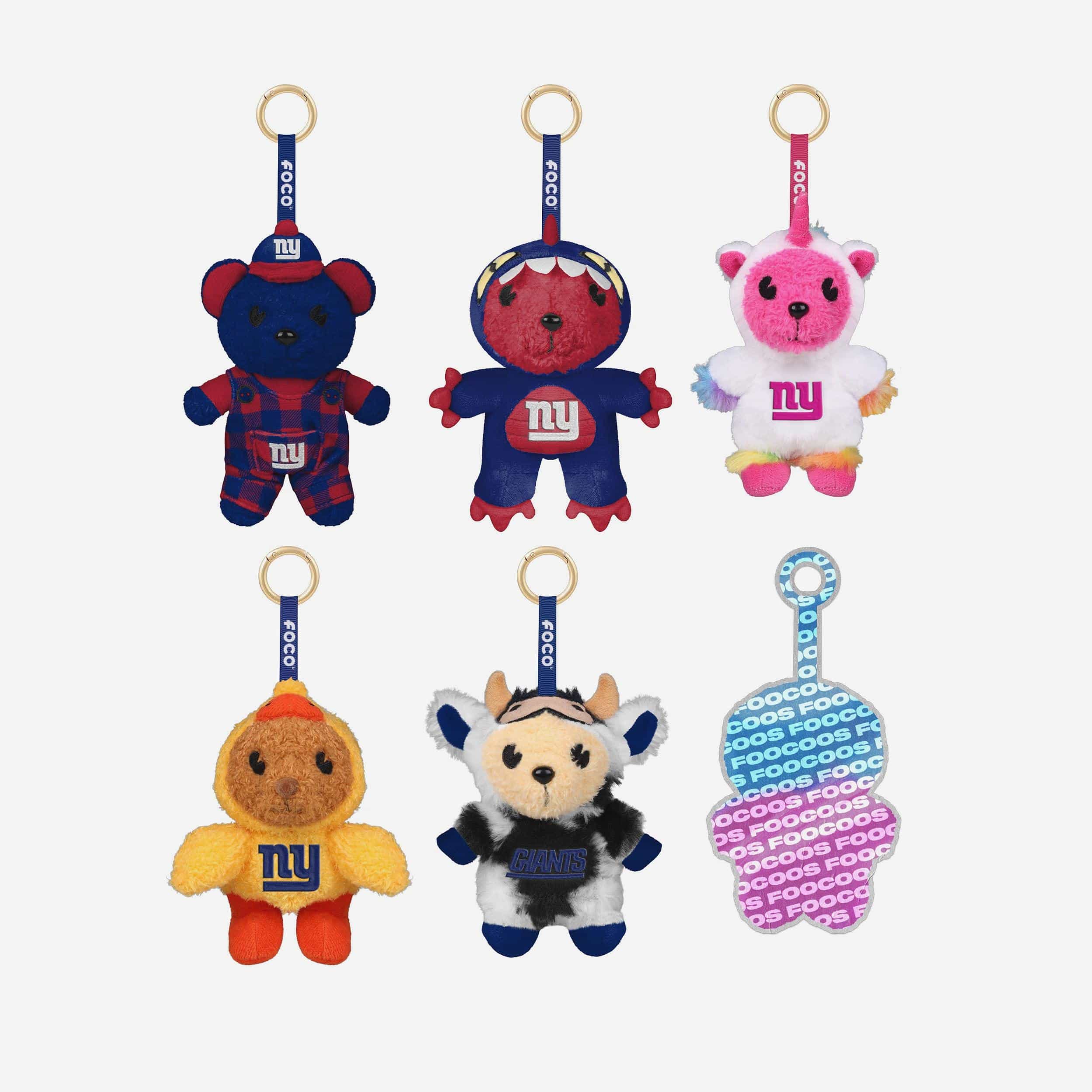 New York Giants FOOCOOS Plush Bag Charm Keychain Blind Box Series 1