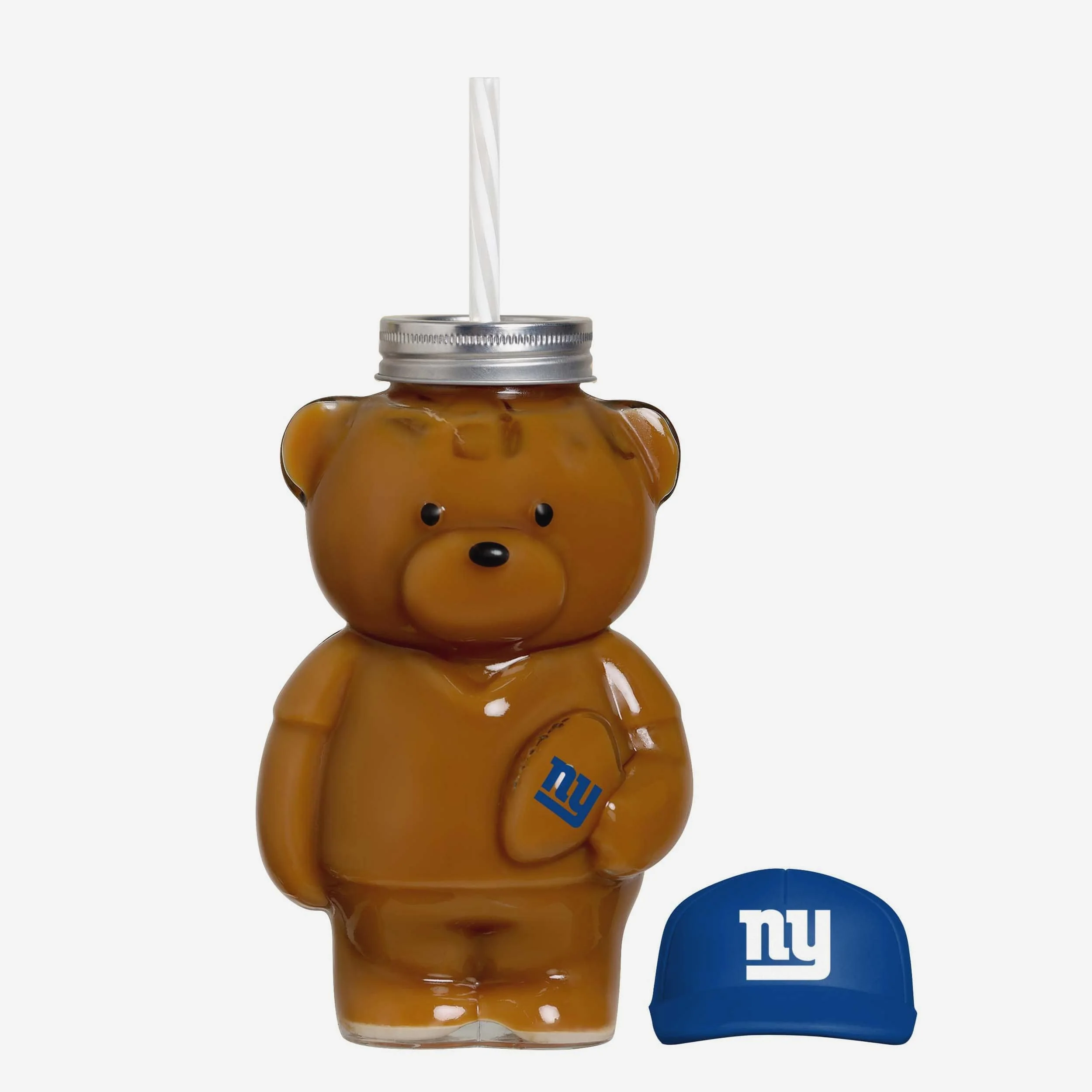 New York Giants Glass Bear Tumbler - Image 3
