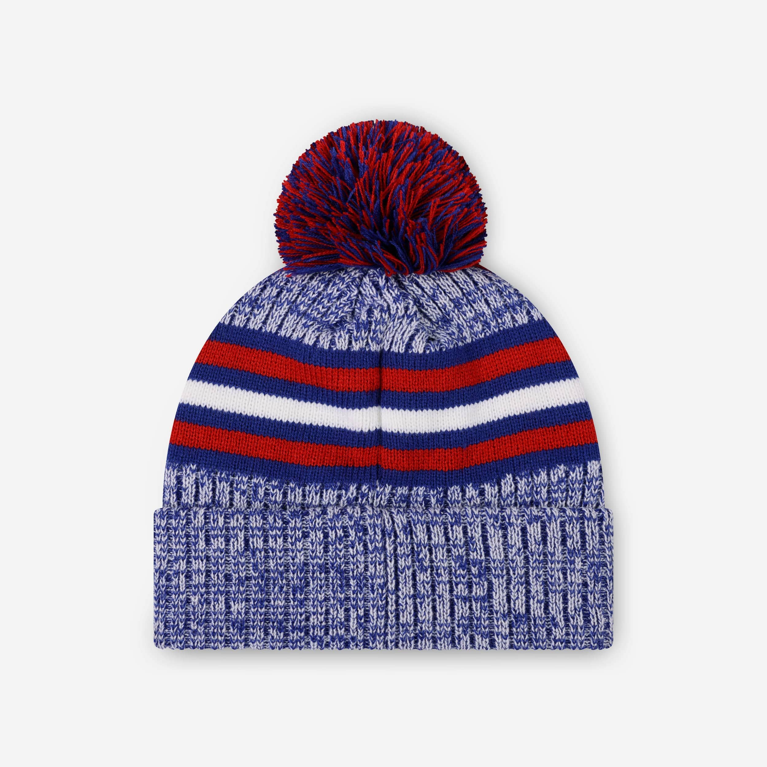 New York Giants Heather Team Stripe Lined Pom Beanie - Image 2