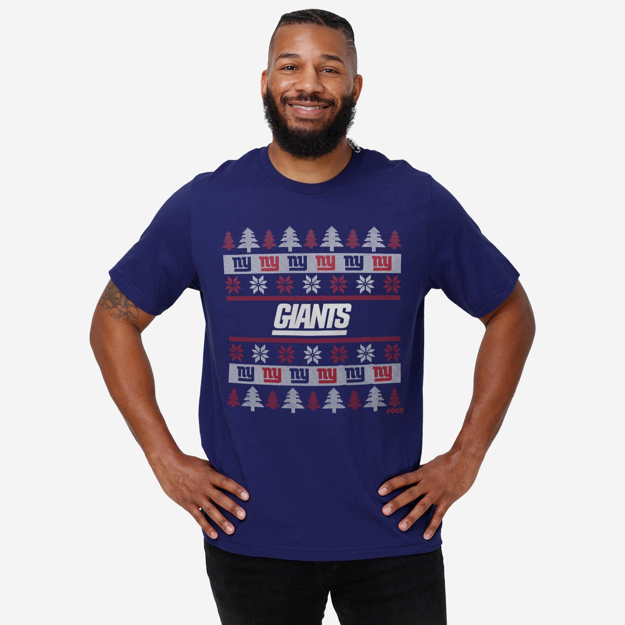 New York Giants Holiday Sweater T-Shirt - Image 2