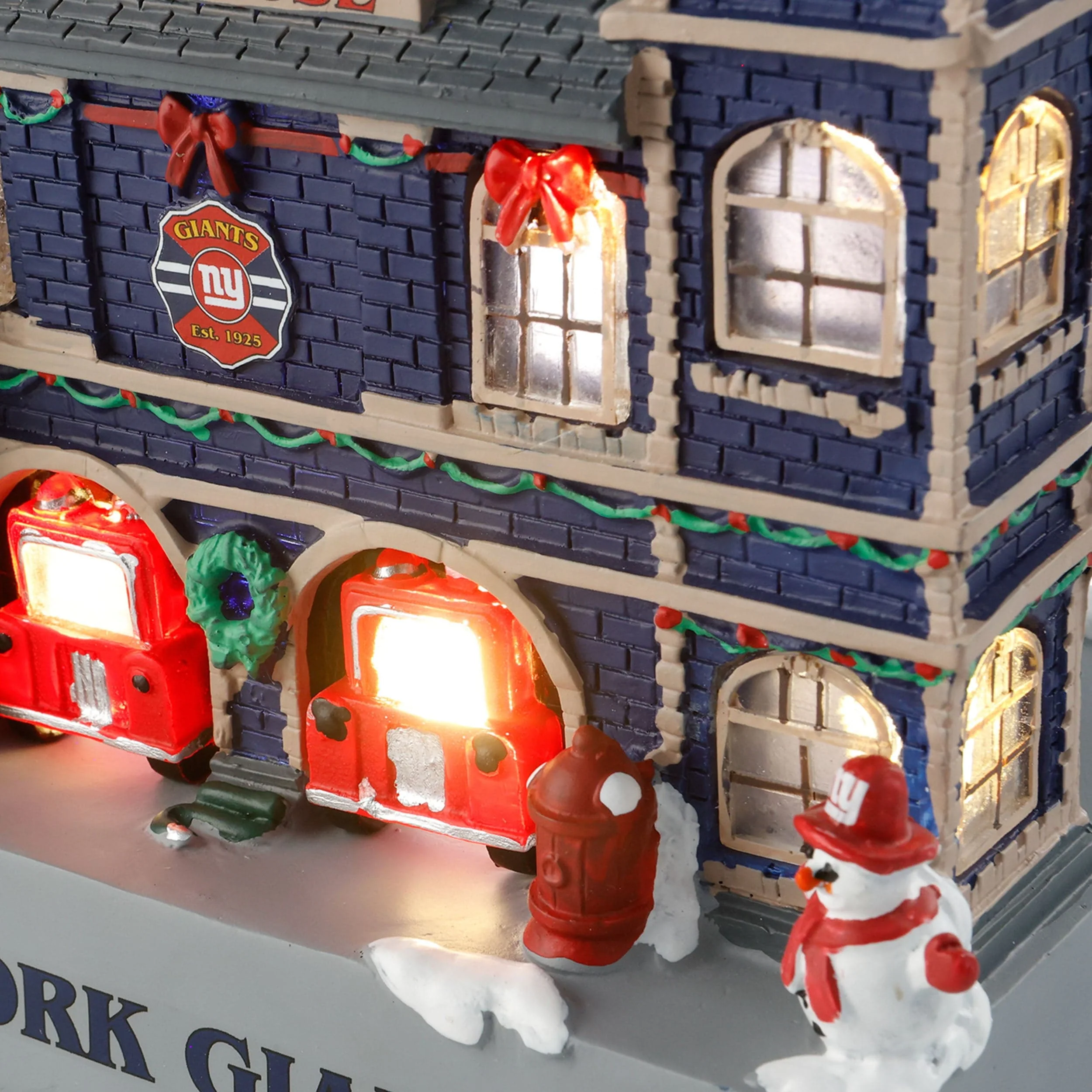 New York Giants Light Up Resin Team Firehouse - Image 3