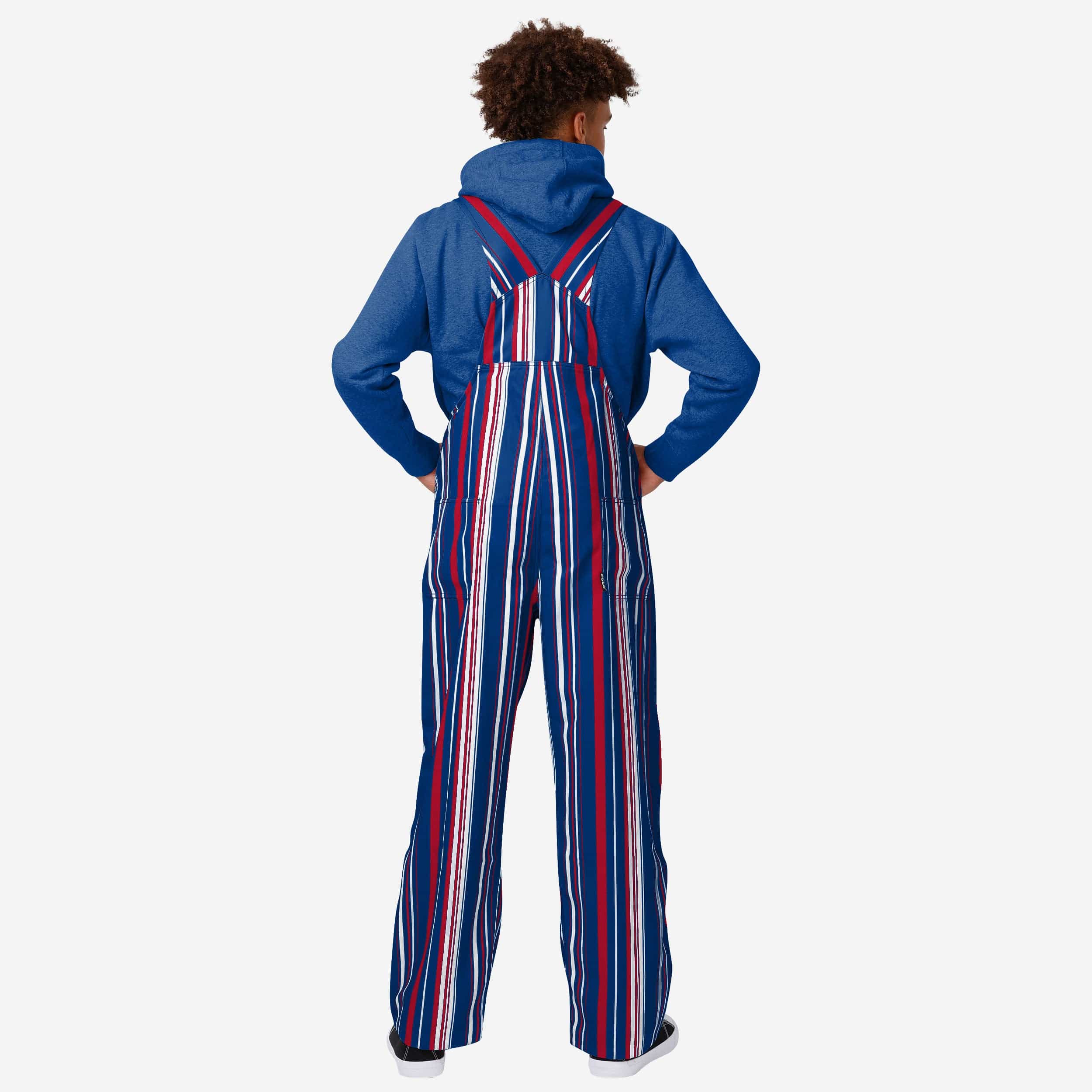 New York Giants Mens Hyper Stripe Bib Overalls - Image 2