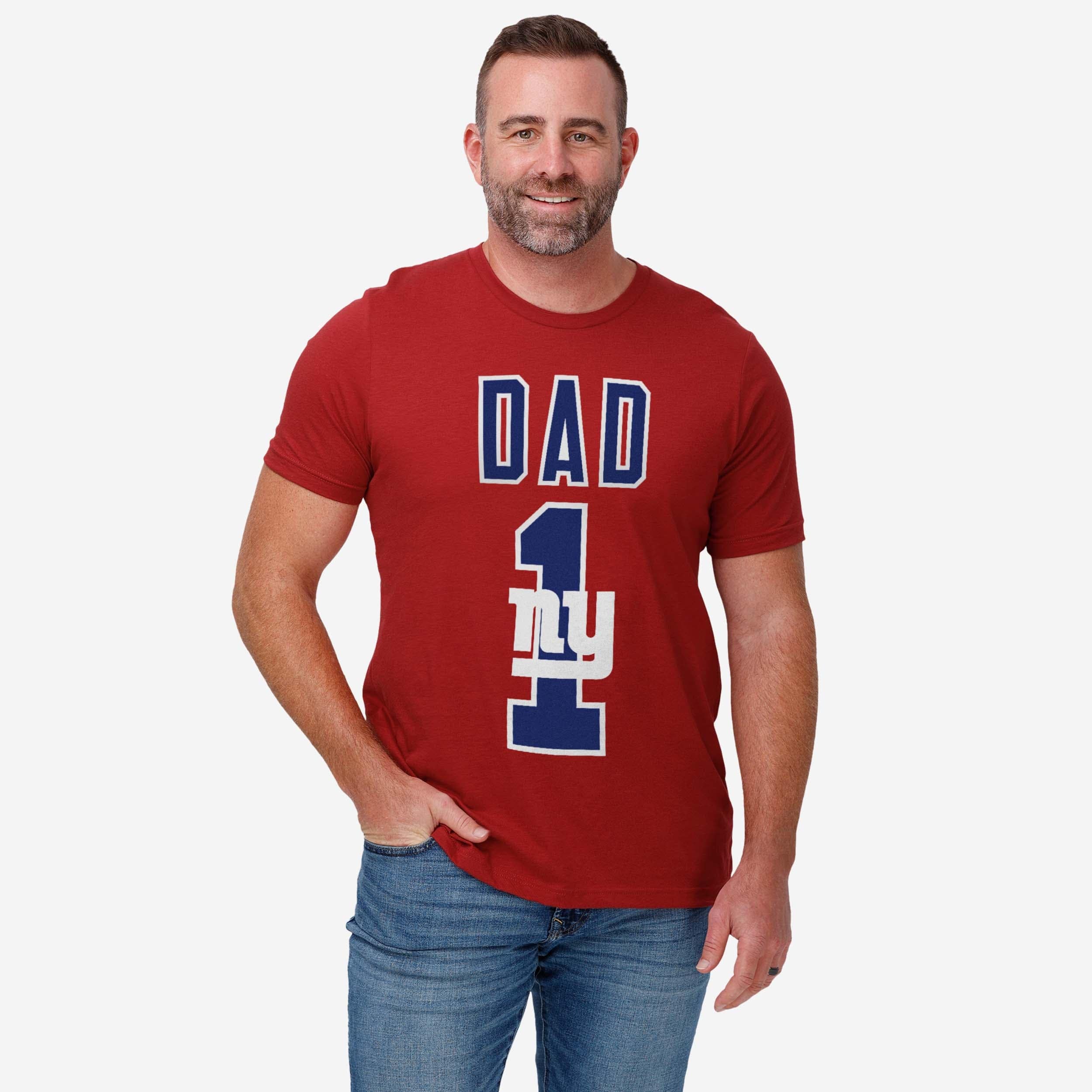 New York Giants Number 1 Dad T-Shirt - Image 2