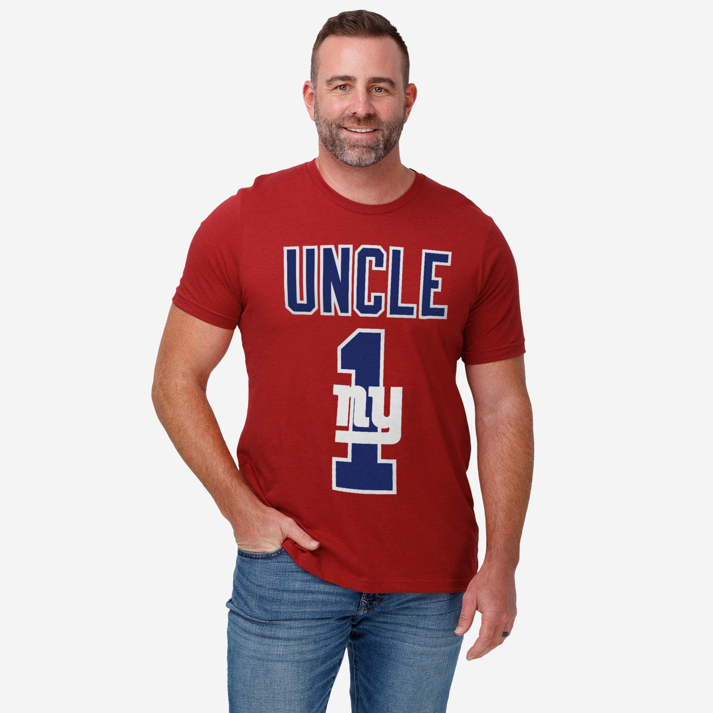 New York Giants Number 1 Uncle T-Shirt - Image 2