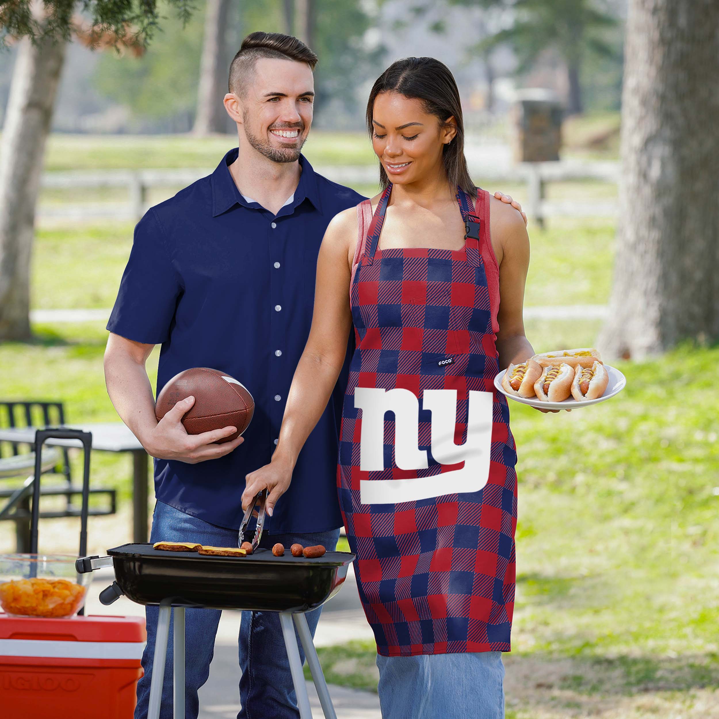 New York Giants Plaid Apron - Image 5