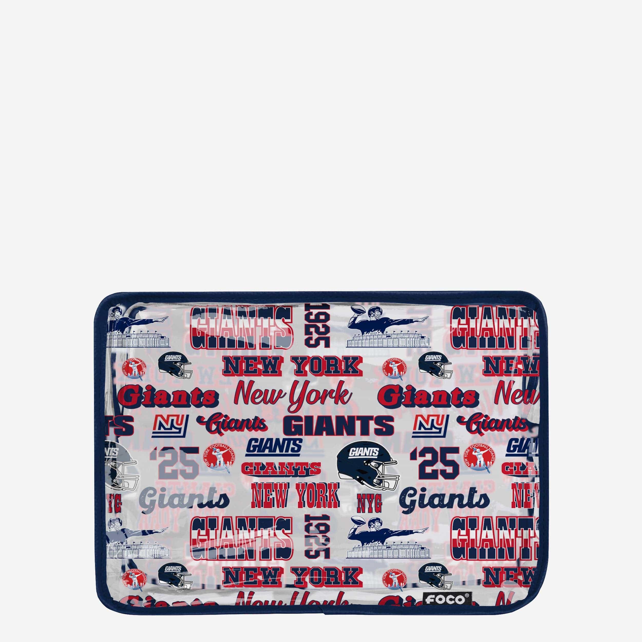 New York Giants Repeat Retro Print Clear Cosmetic Bag - Image 3