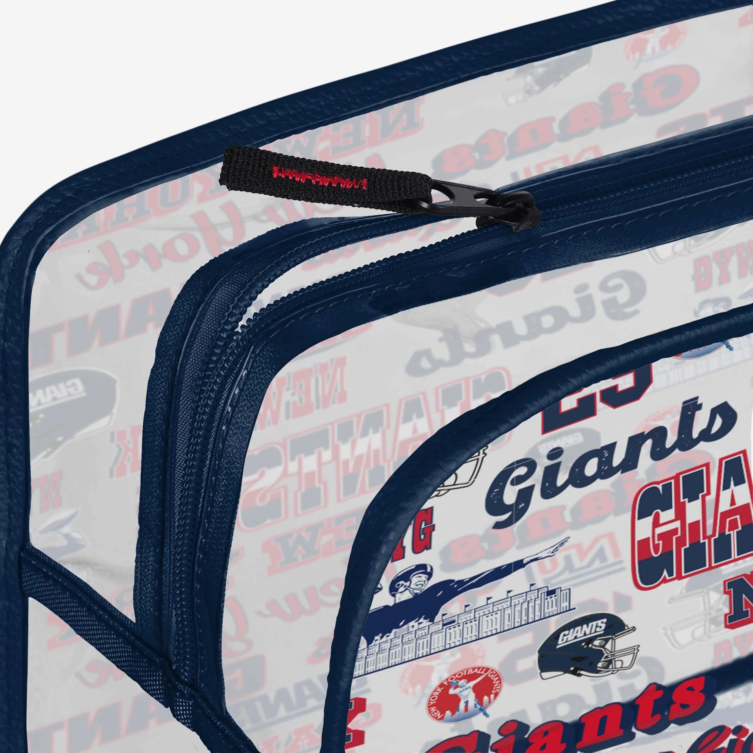 New York Giants Repeat Retro Print Clear Cosmetic Bag - Image 4